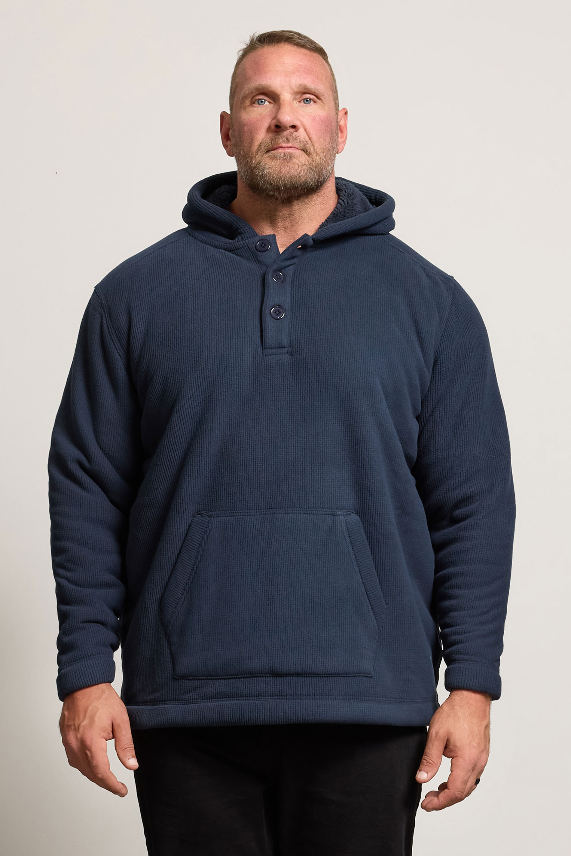 BadRhino Big & Tall Navy Blue Borg Lined Fleece | BadRhino 1