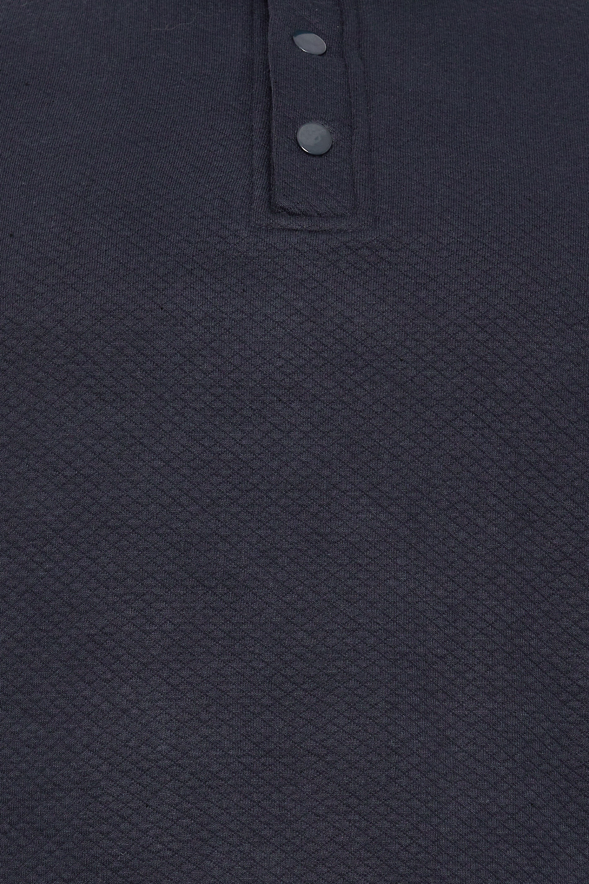 BadRhino Big & Tall Navy Blue Diamond Quilted Button Sweatshirt | BadRhino 2