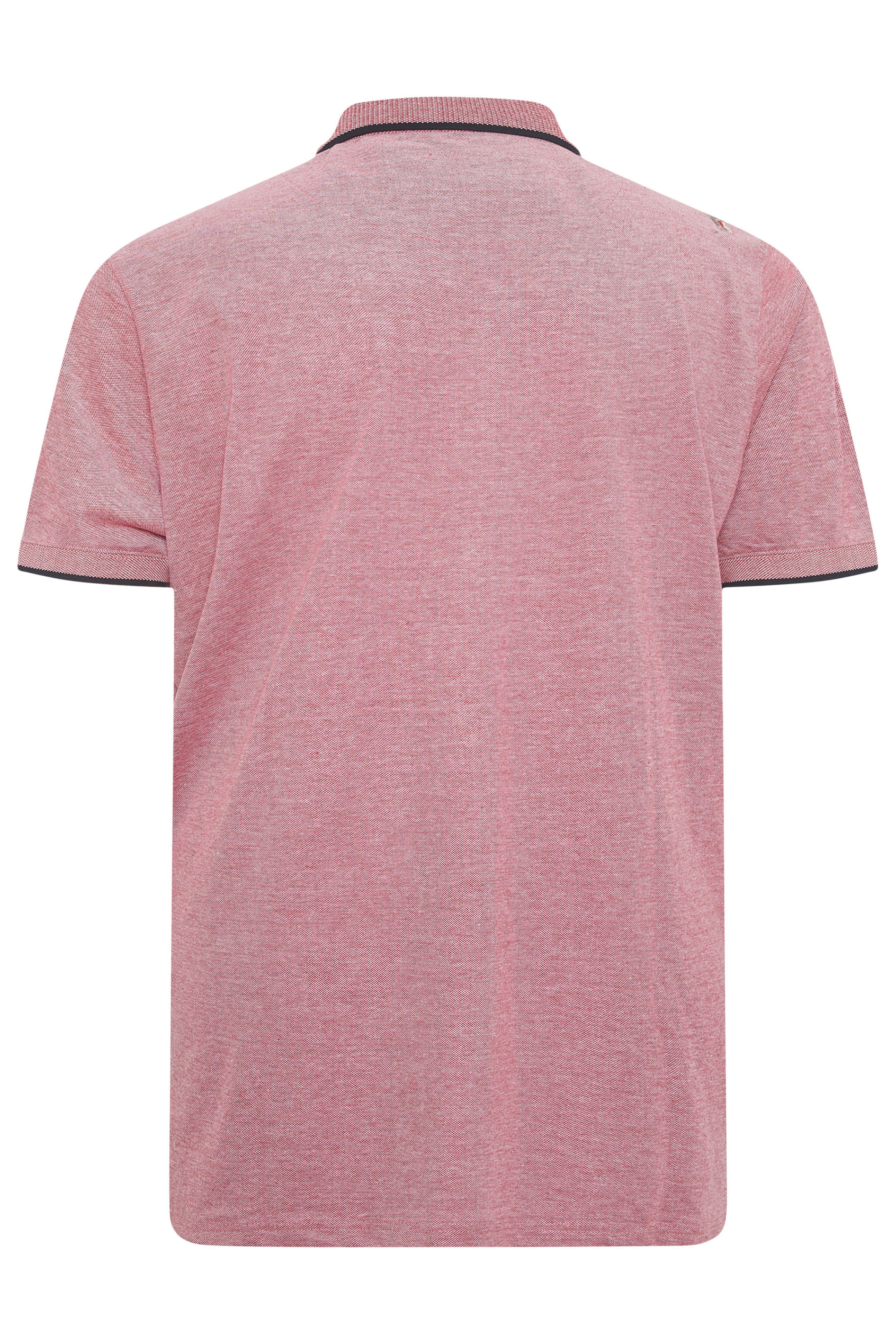 D555 Big & Tall Red Pique Jacquard Polo Shirt | BadRhino 4