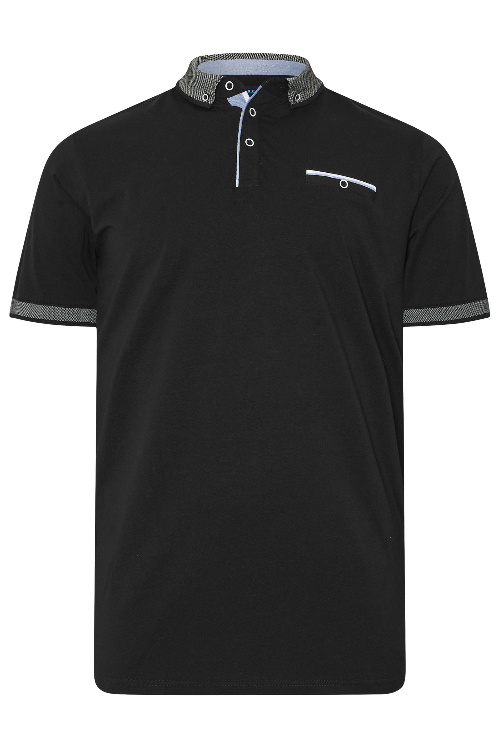 BadRhino Big & Tall Black Chambray Polo Shirt | BadRhino 7