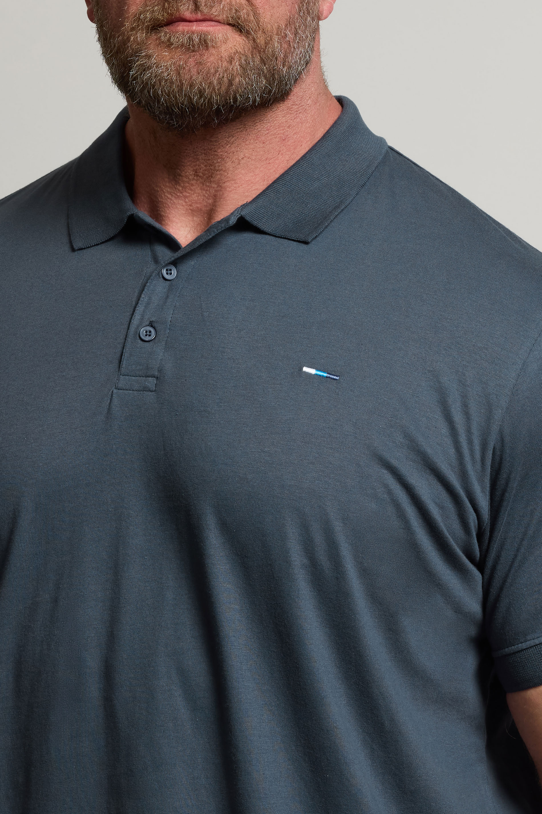 BadRhino Big & Tall Navy Blue Jersey Polo Shirt | BadRhino 4