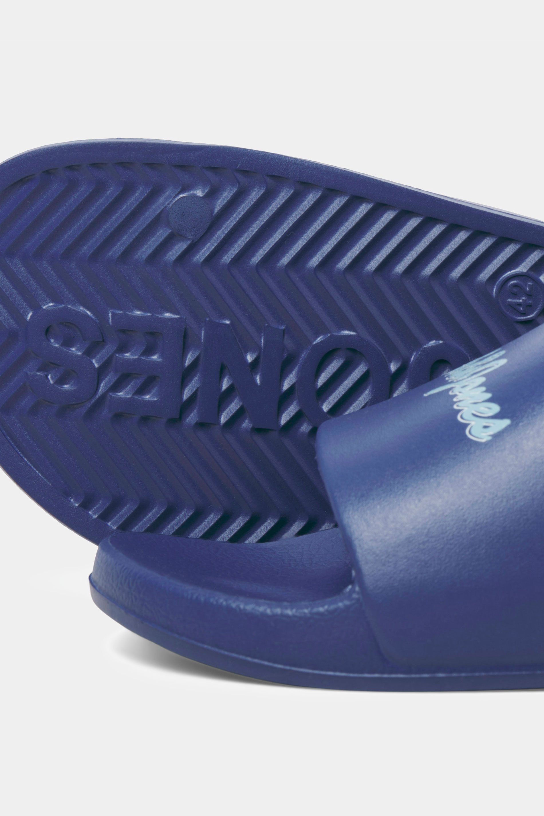 JACK & JONES Big & Tall Blue Moulded Logo Slider | BadRhino 4