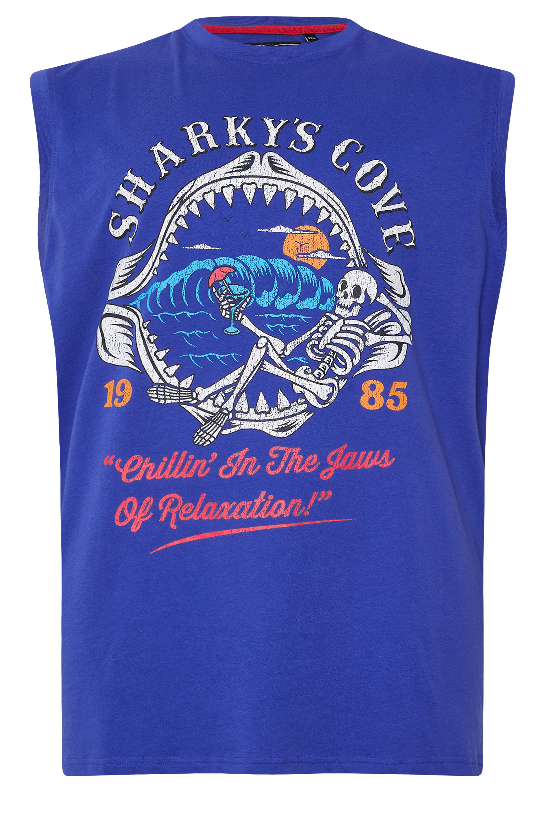 KAM Big & Tall Blue 'Sharky's Cove' Vest | BadRhino 2