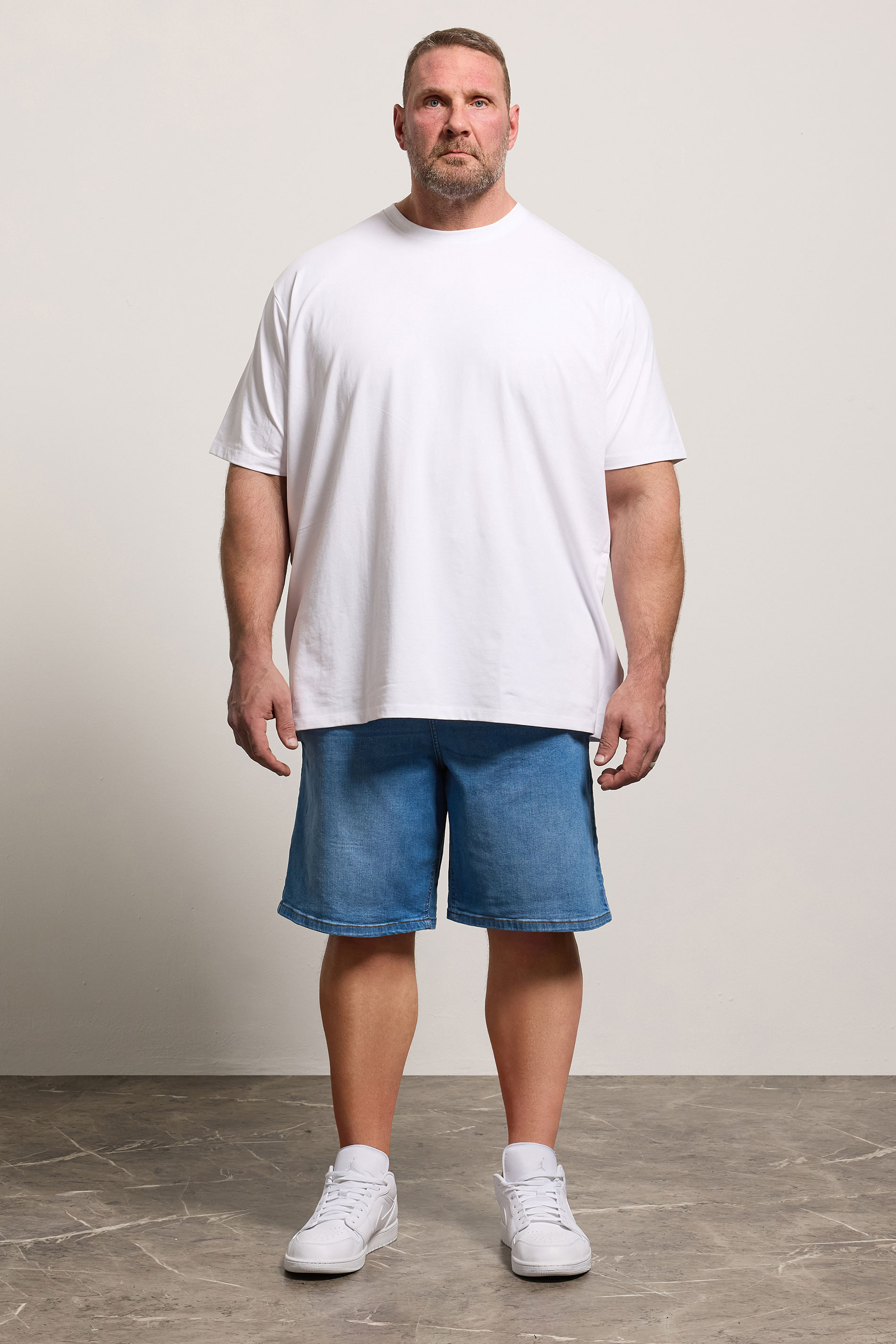 Kam Big & Tall Blue Elasticated Stretch Shorts | BadRhino 1