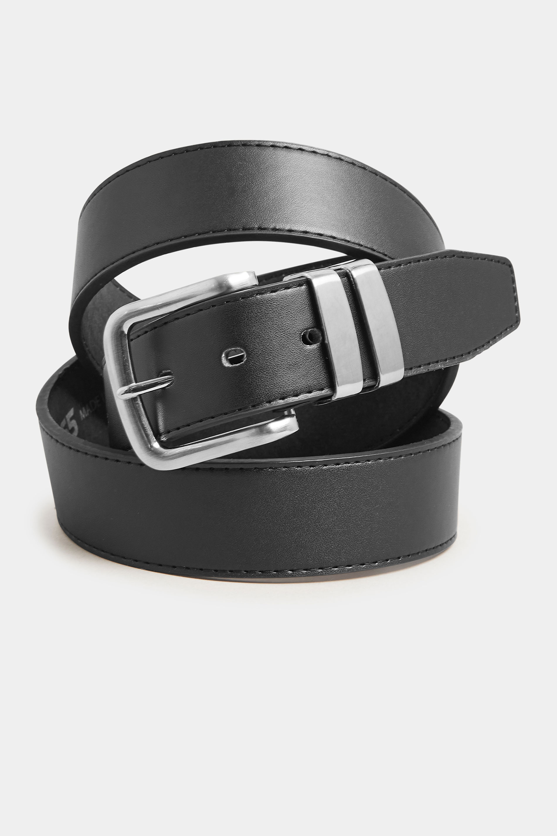 D555 Black & Silver Buckle Belt | BadRhino  2