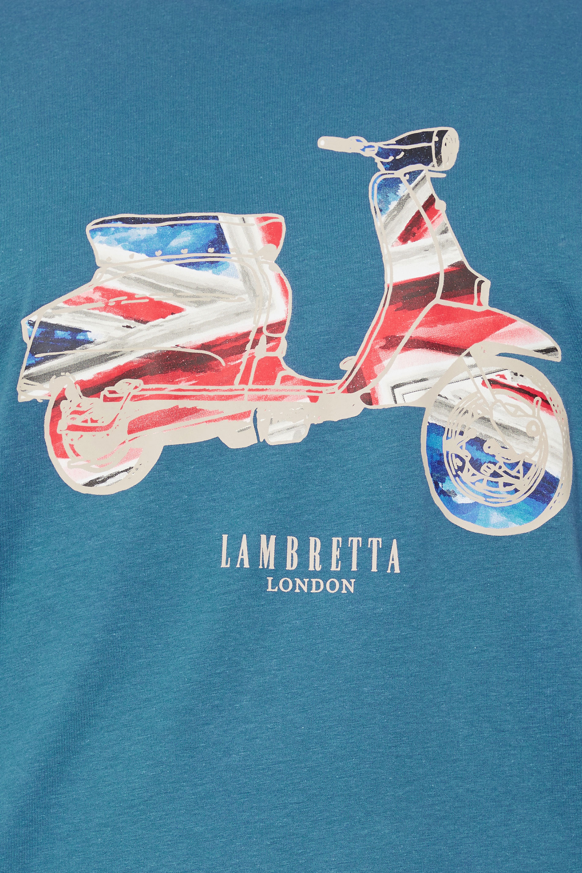 LAMBRETTA Big & Tall Blue Scooter Flag T-Shirt 2