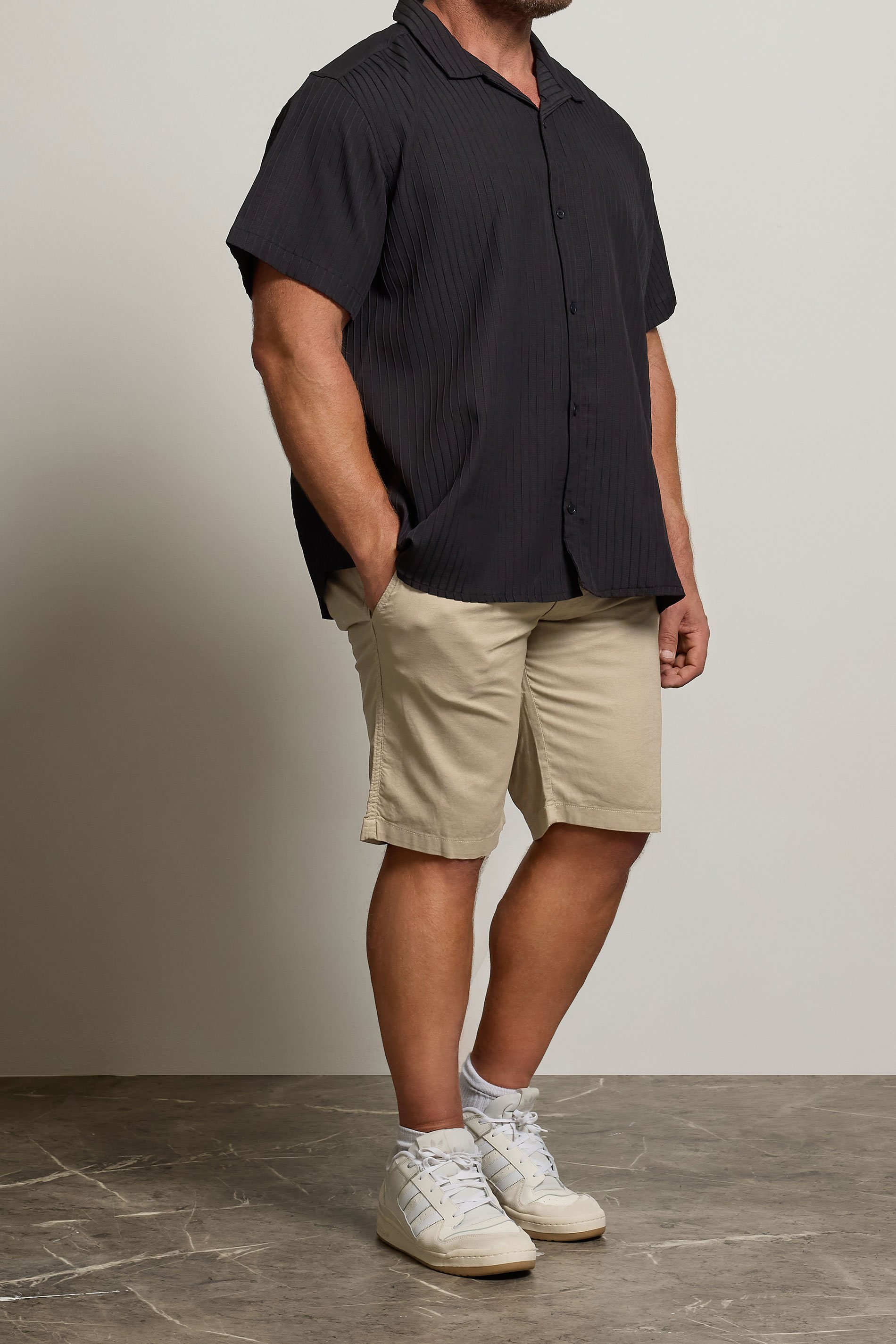 JACK & JONES Big & Tall Crockery Brown Campaign Shorts | BadRhino 1