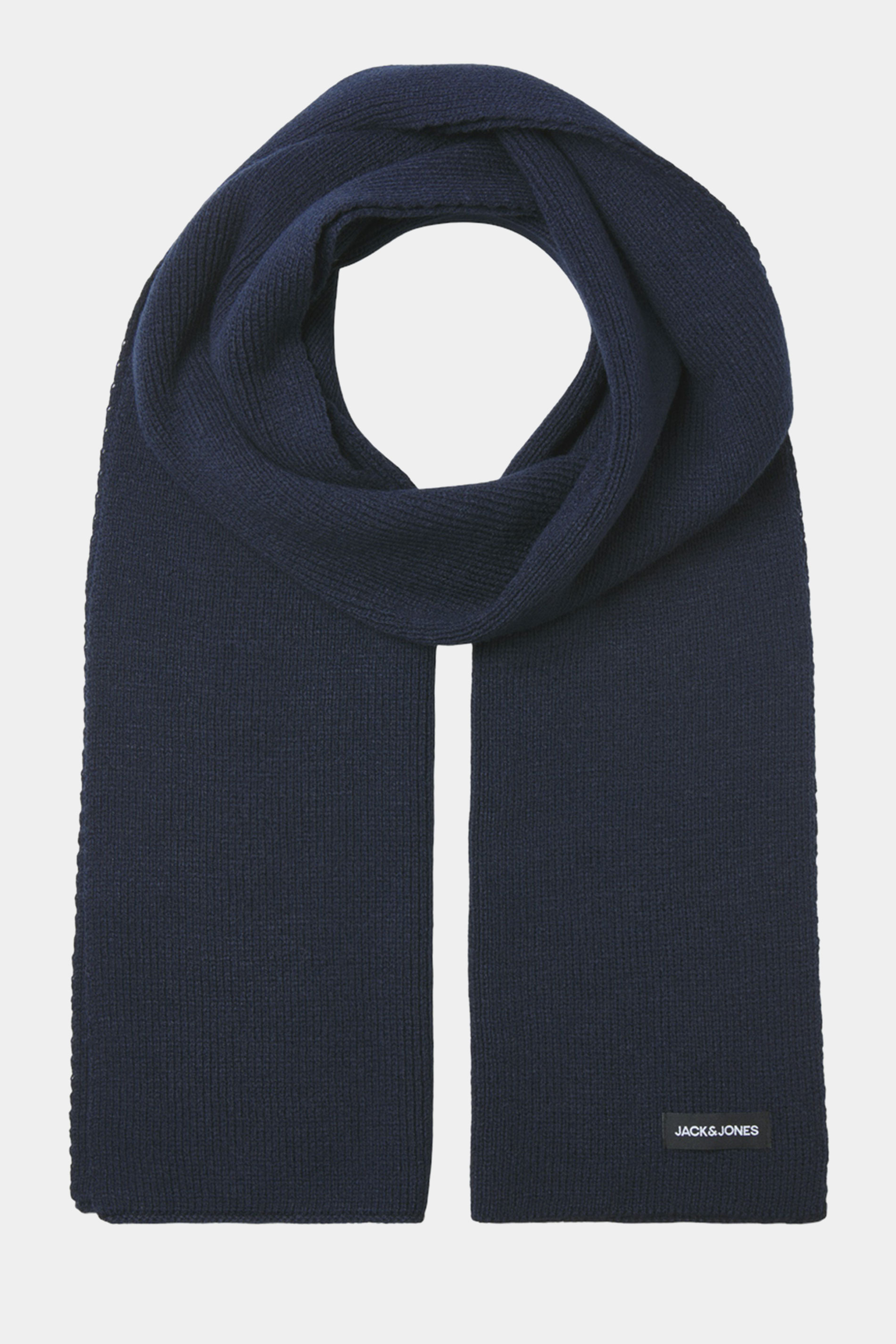 JACK & JONES Big & Tall Navy Blue Knitted Scarf | BadRhino 2