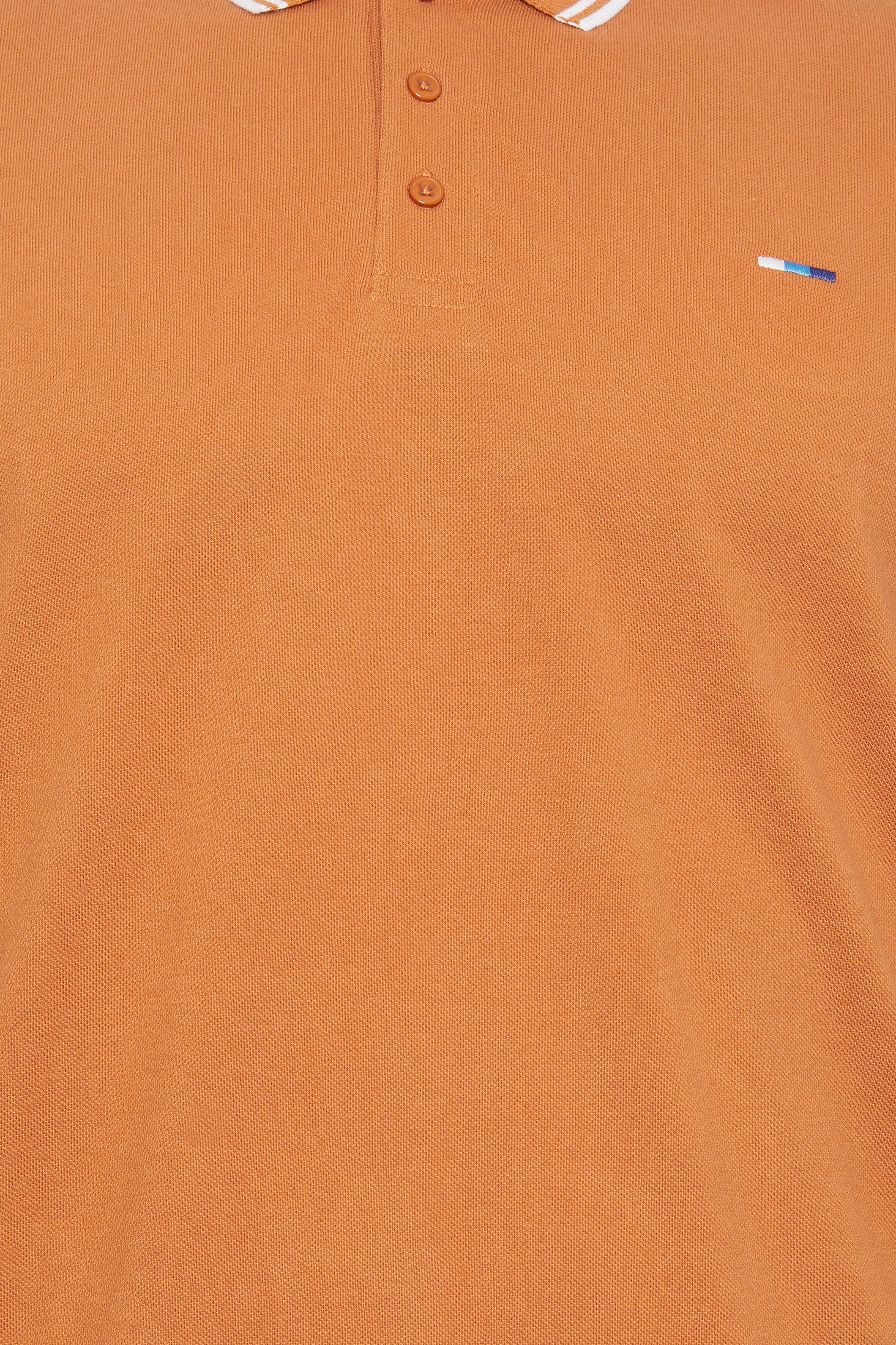 BadRhino Big & Tall Rust Orange Tipped Polo Shirt | Bad Rhino 4