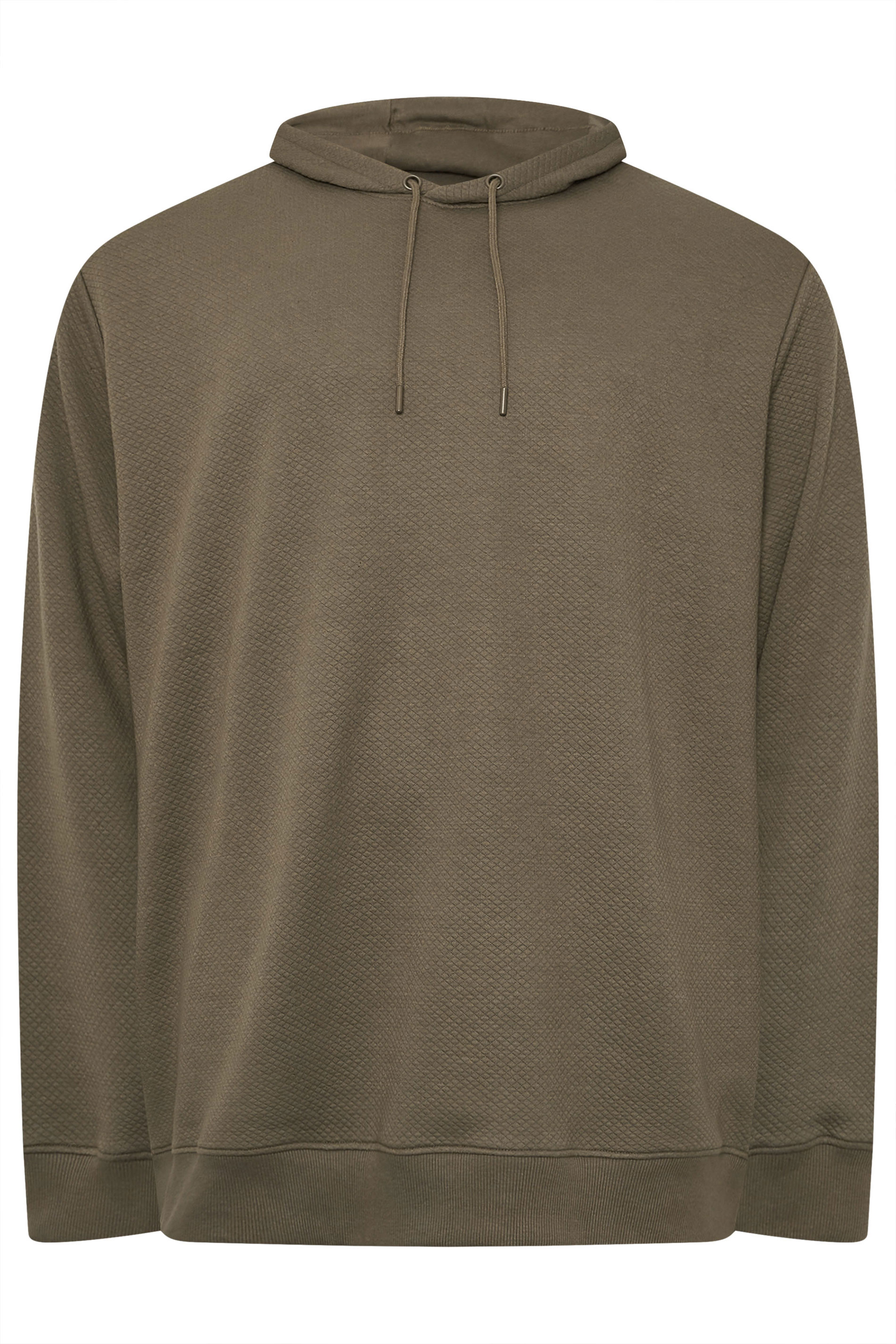 BadRhino Big & Tall Brown Diamond Quilted Hoodie | BadRhino 5