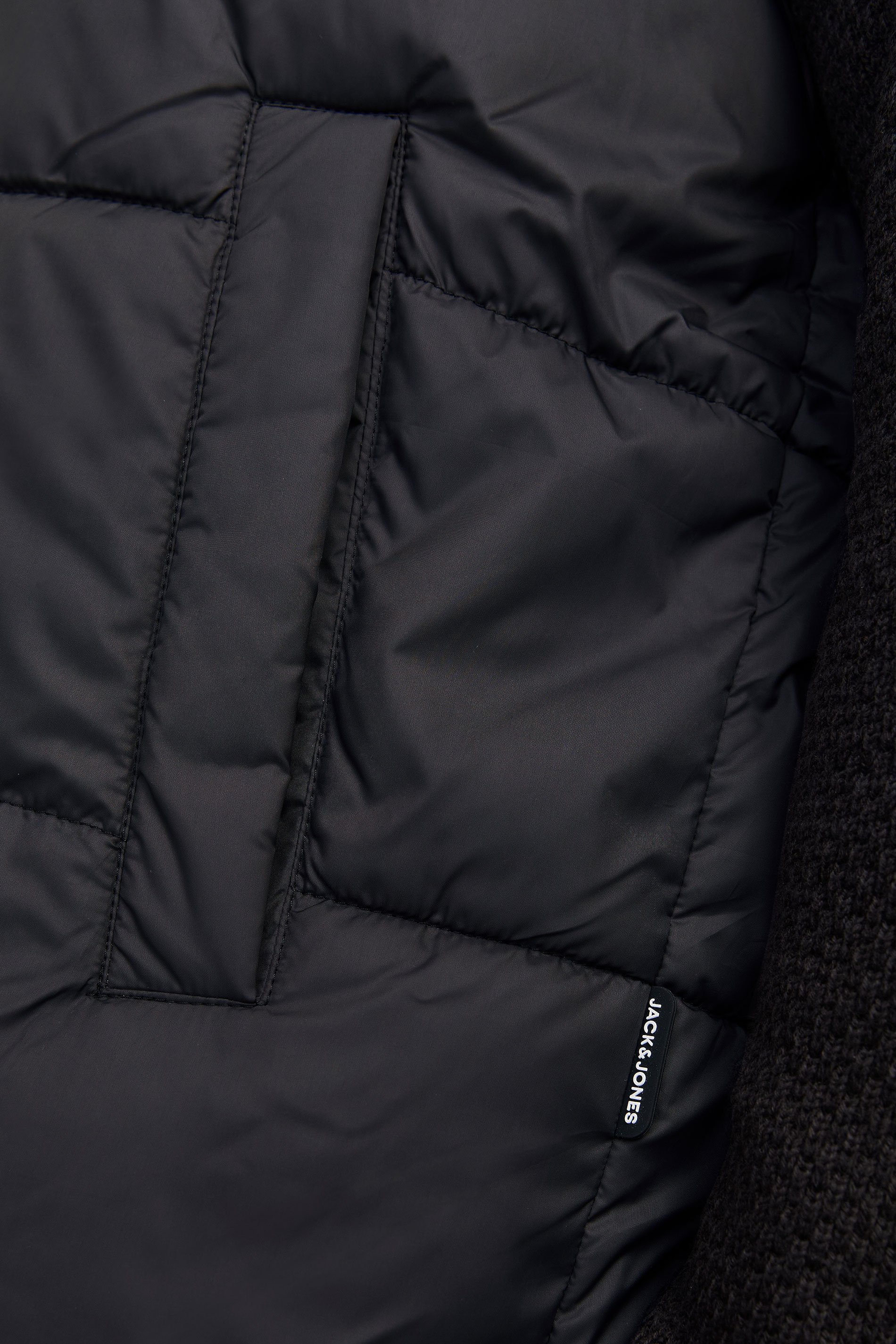 JACK & JONES Big & Tall Black Puffer Gilet | BadRhino 3