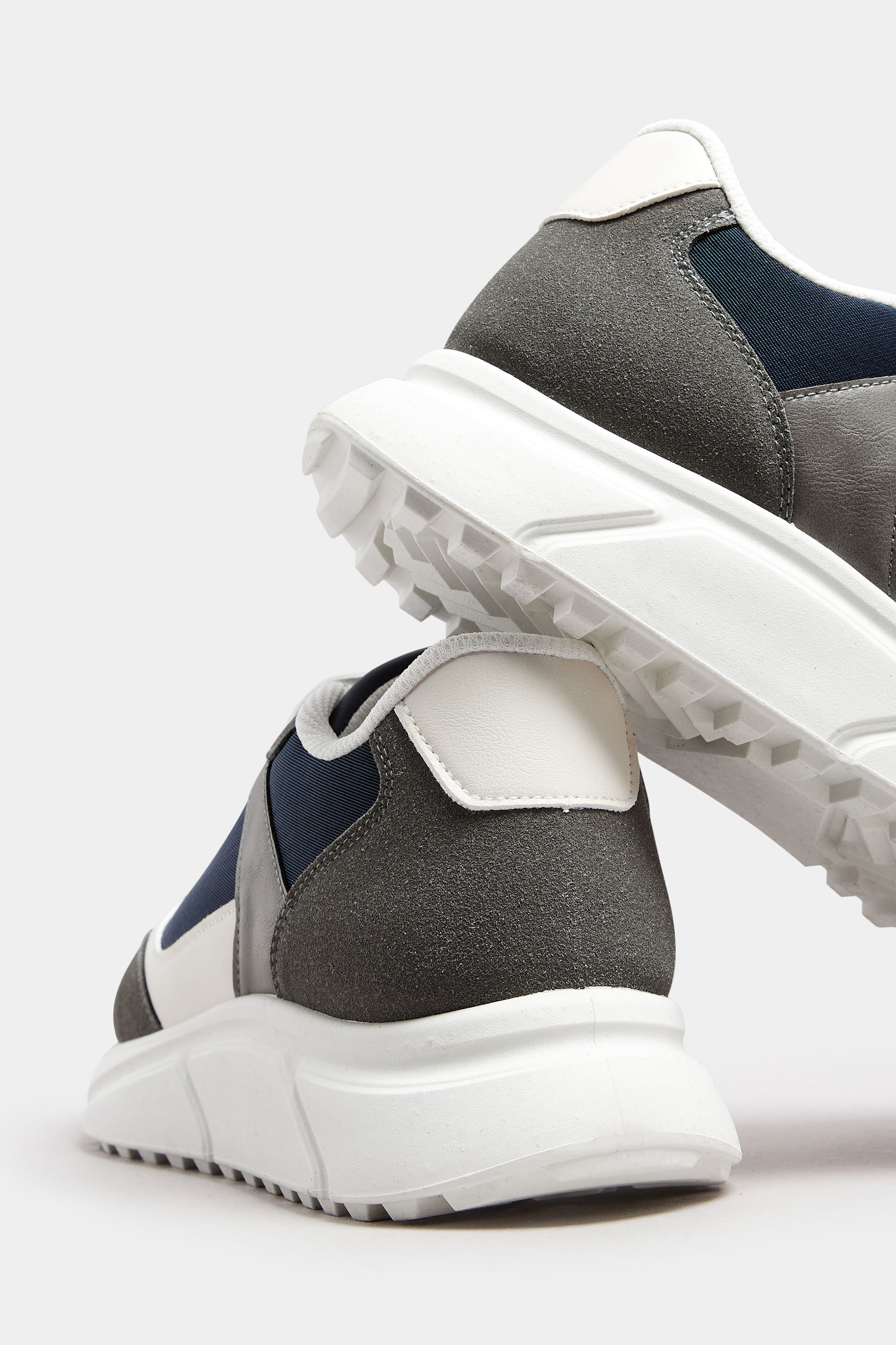 JACK & JONES White PU Runner Trainers | BadRhino 4