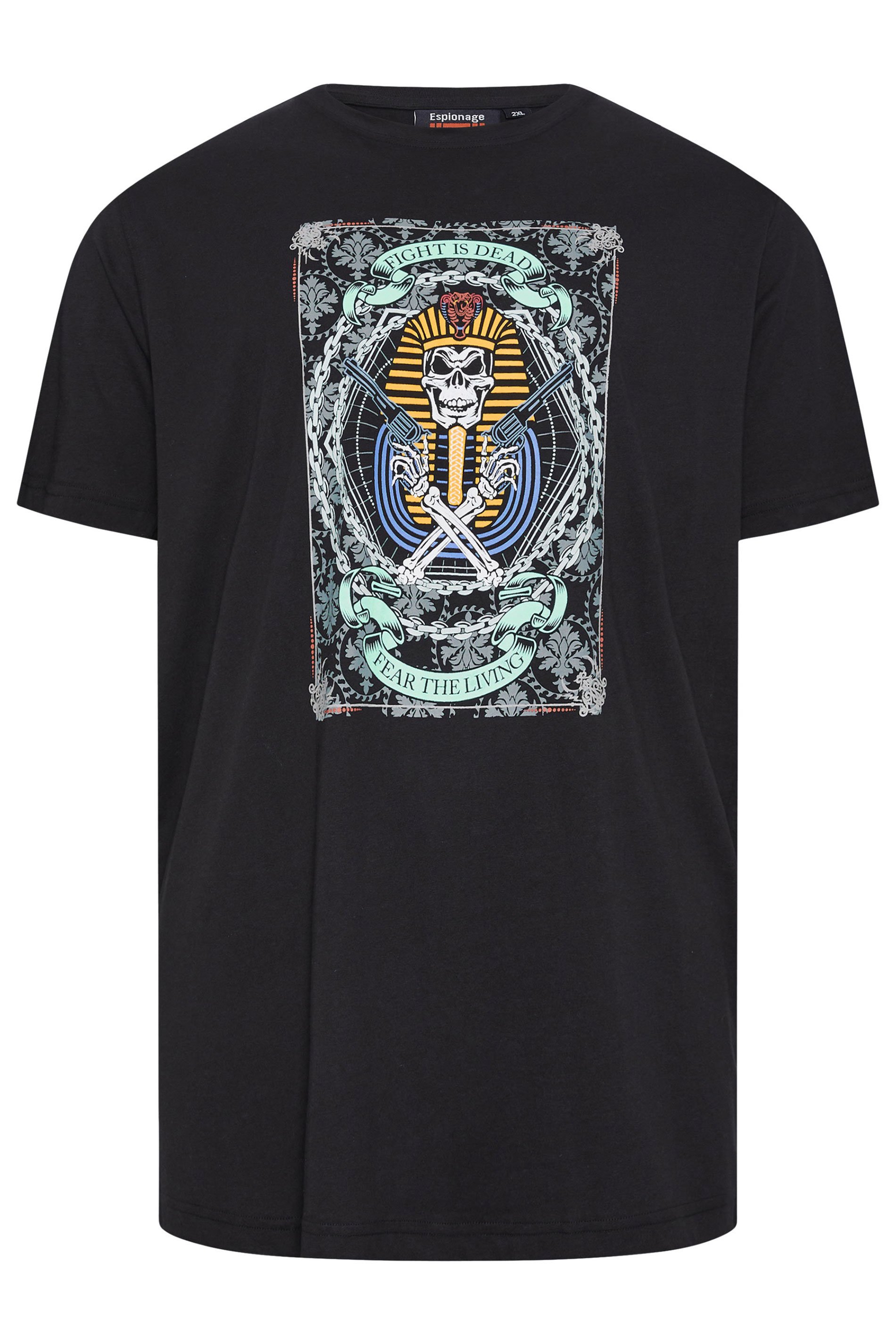 ESPIONAGE Big & Tall Black Pharaoh Graphic Print T-Shirt | BadRhino 3