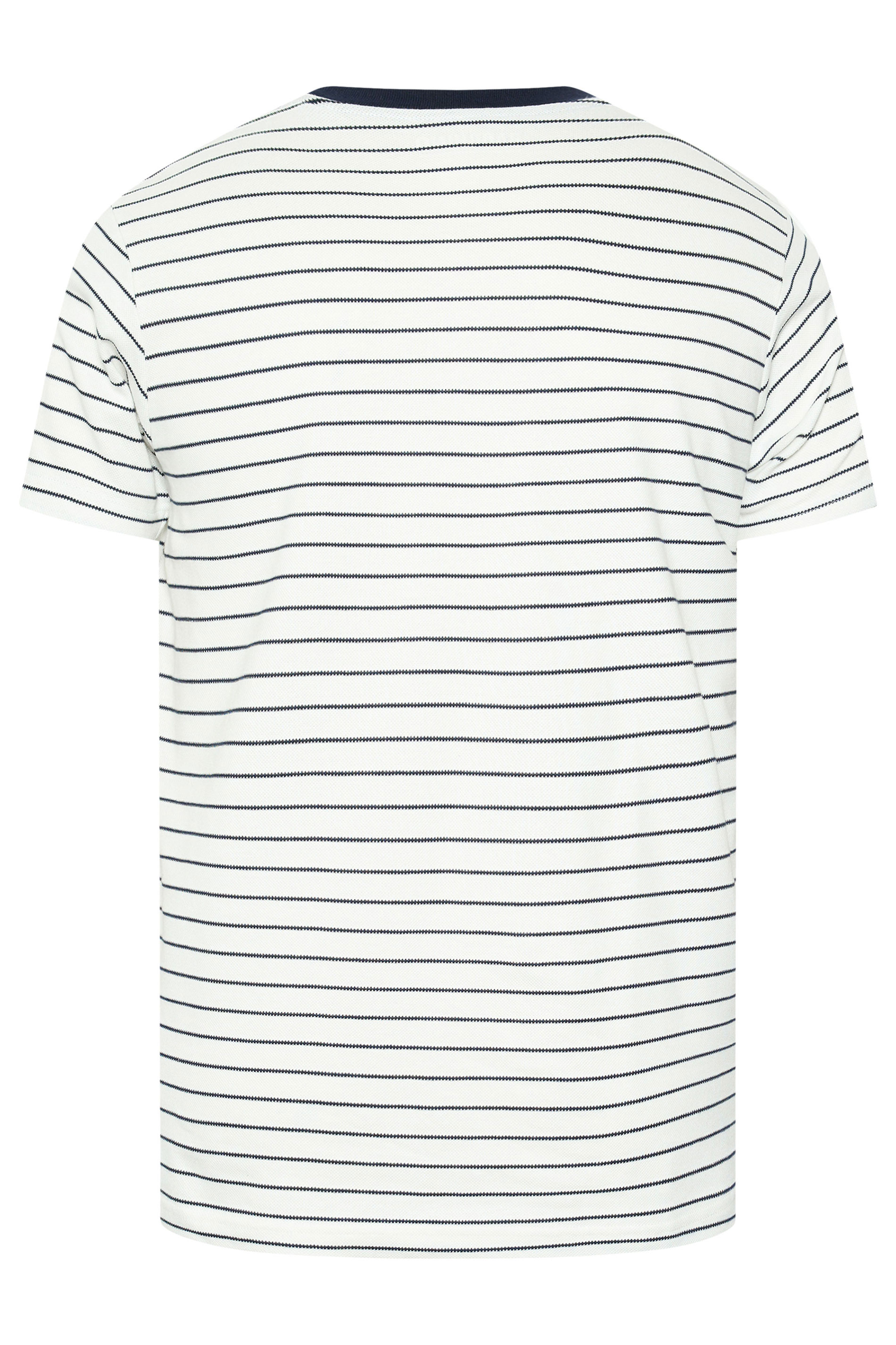 BadRhino Big & Tall Off-White Stripe Pique T-Shirt | BadRhino 6