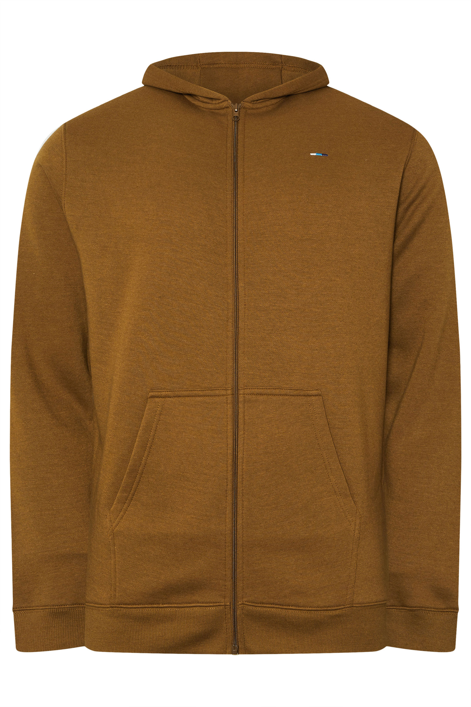 BadRhino Big & Tall Brown Zip Through Hoodie | BadRhino 7