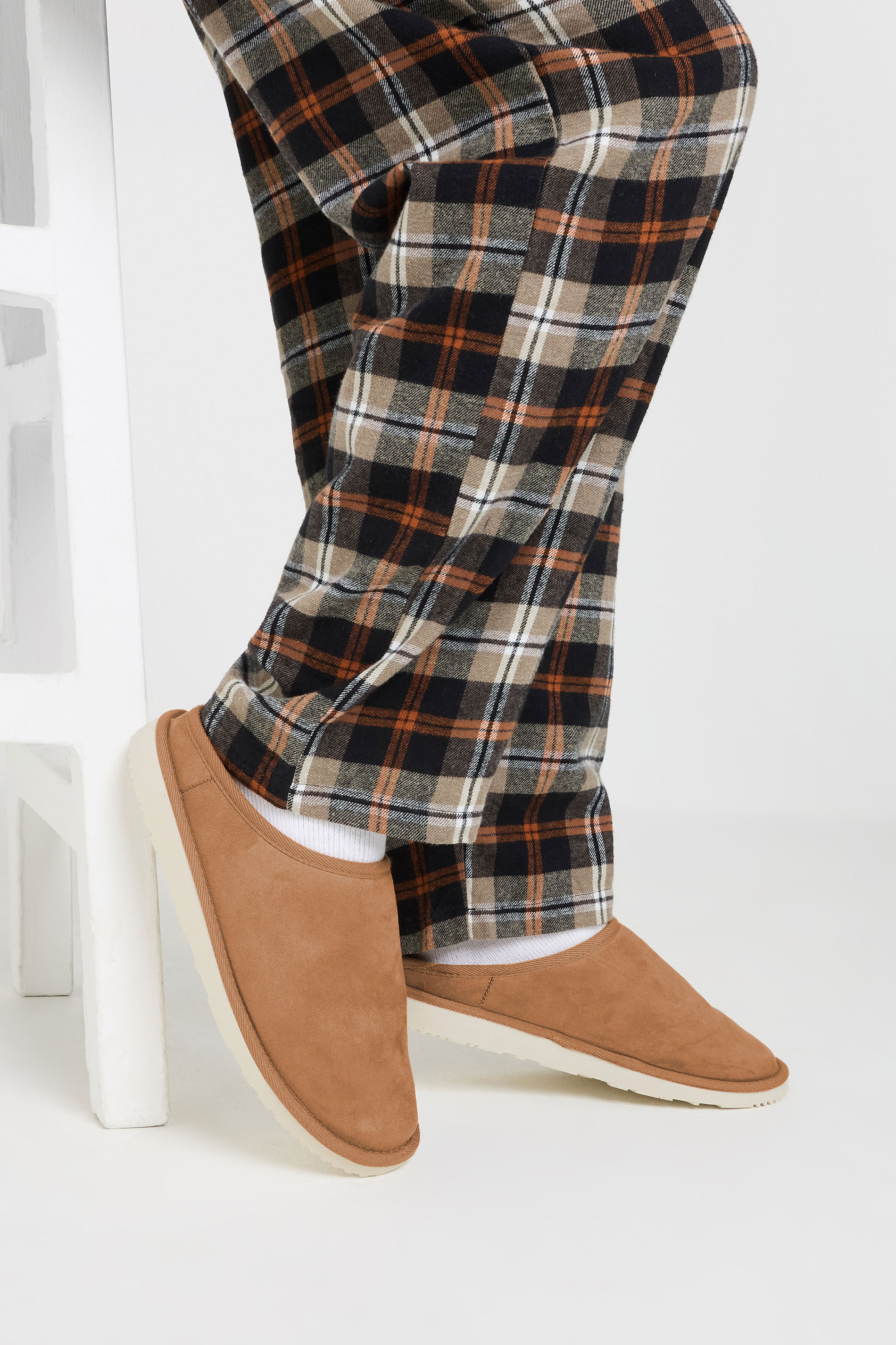 JACK & JONES Camel Brown Mule Slippers | BadRhino 1