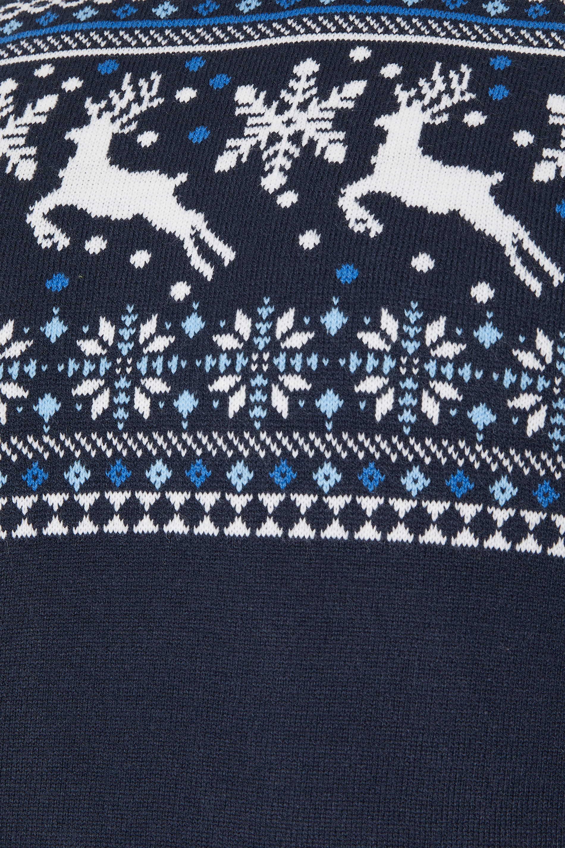 BadRhino Big & Tall Navy Blue Crew Neck Fairisle Knitted Jumper | BadRhino 8
