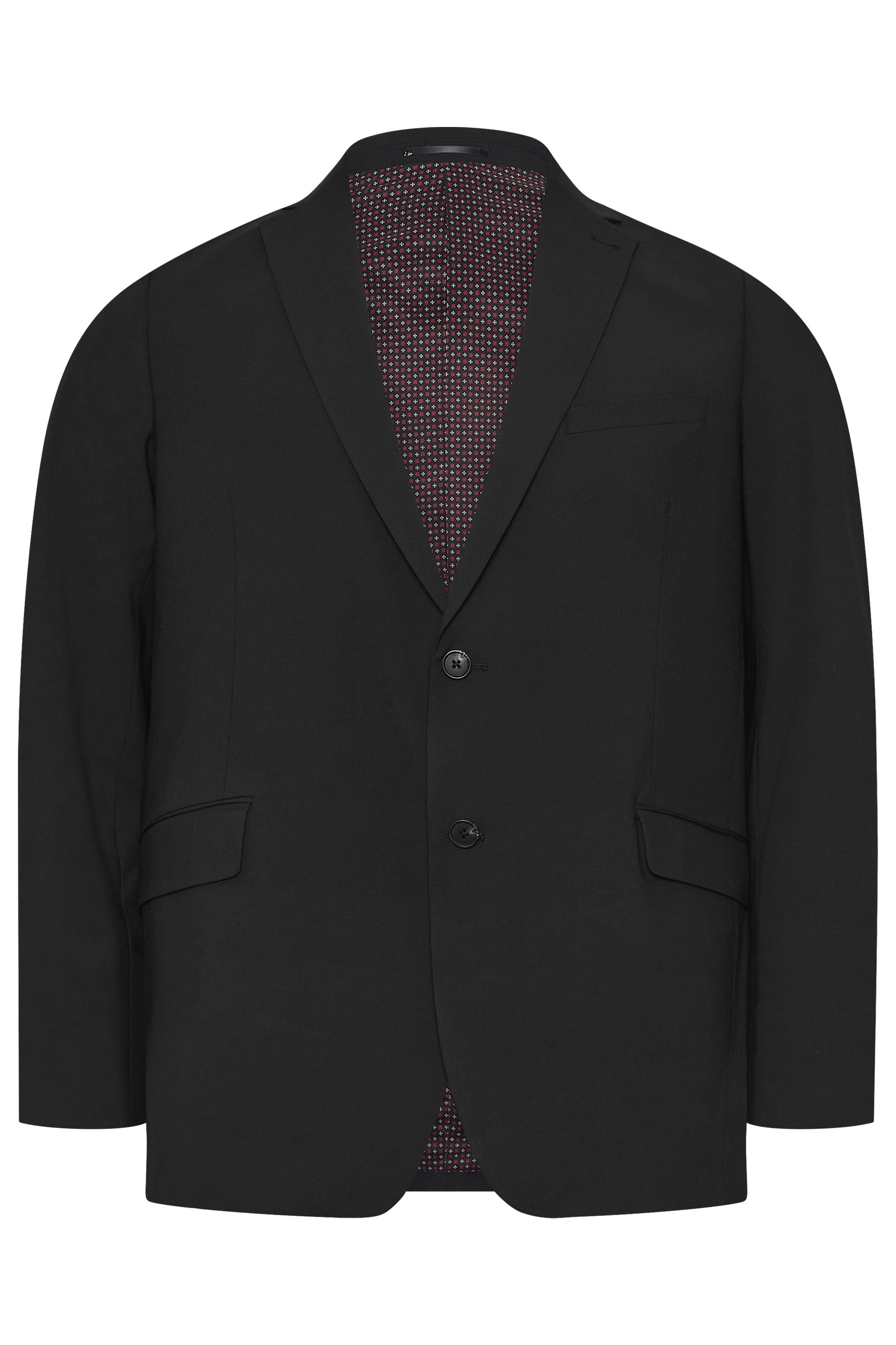D555 Big & Tall Black Suit Jacket | BadRhino 4