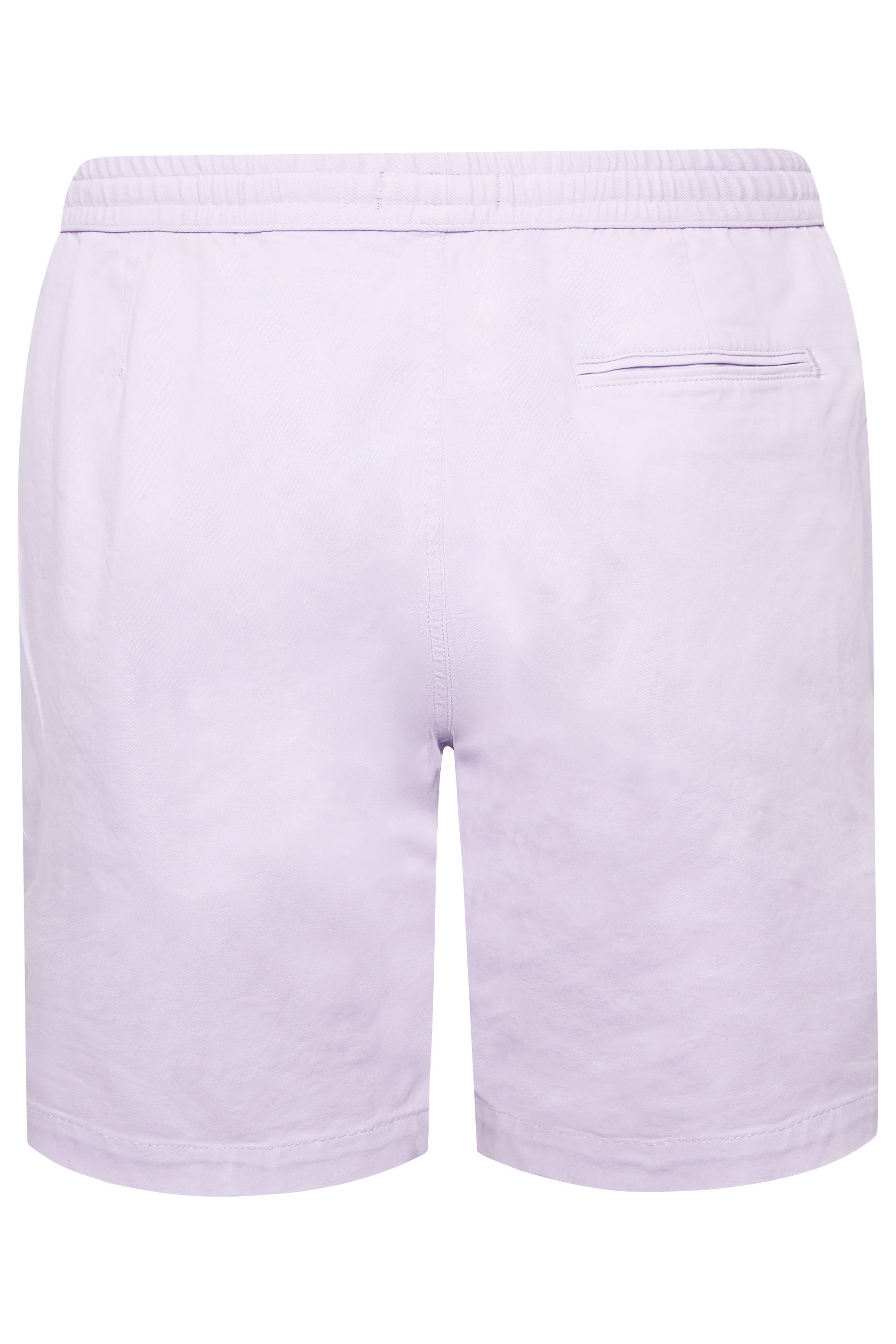 BadRhino Big & Tall Purple Stretch Elasticated Waist Chino Shorts | BadRhino 5
