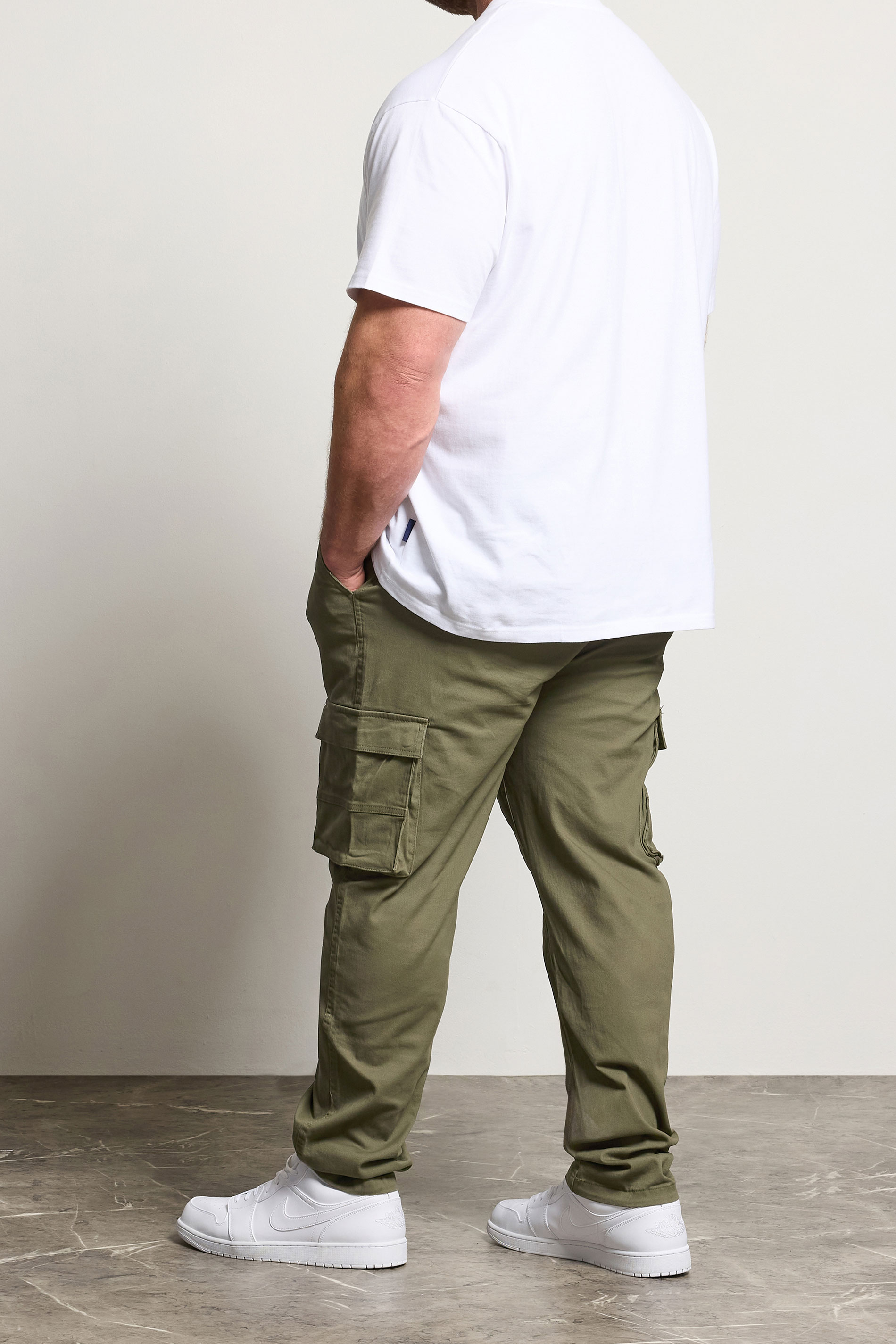 BadRhino Khaki Green Stretch Cargo Trousers | BadRhino 4