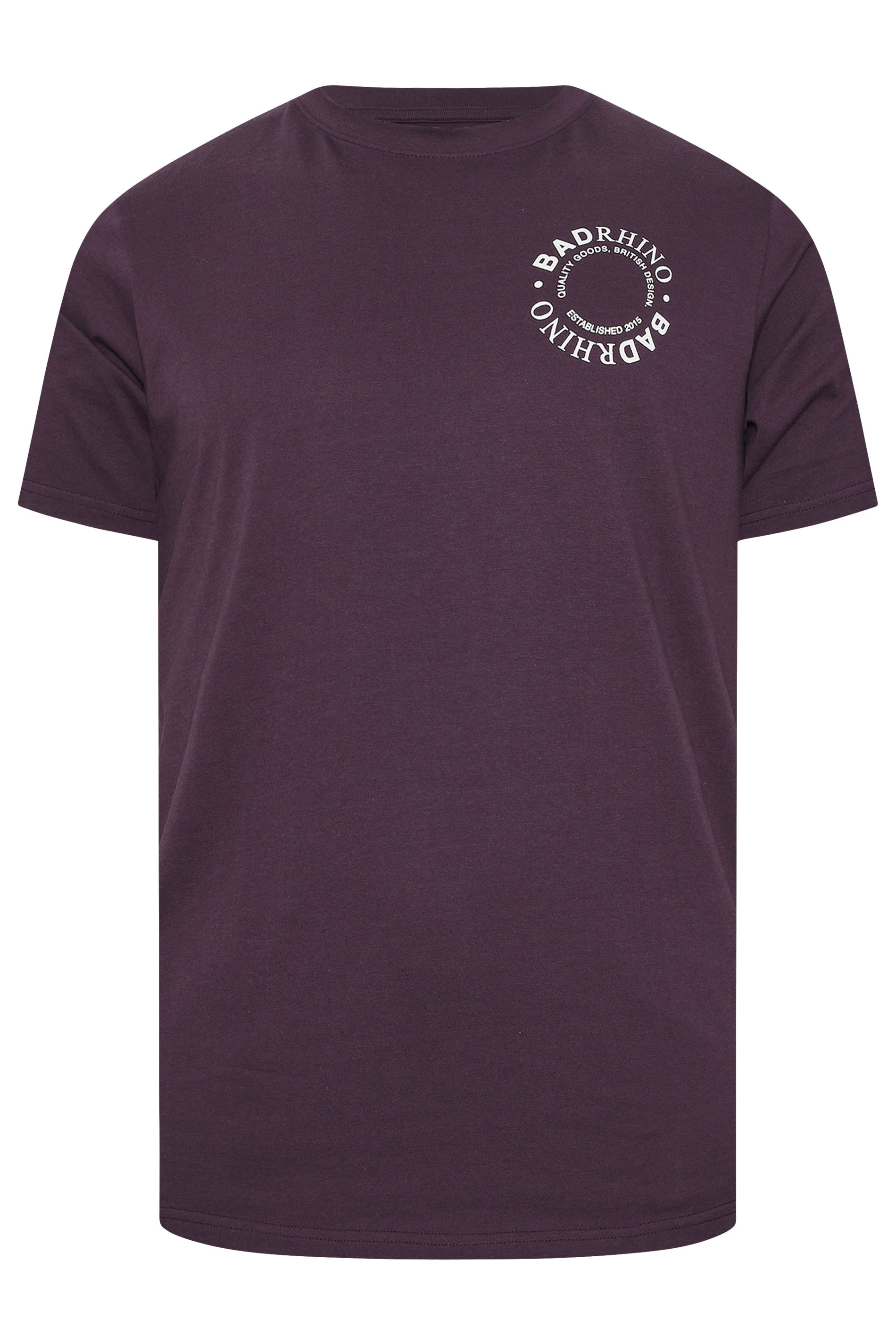 BadRhino Big & Tall Plum Purple Circle Logo T-Shirt | BadRhino 7