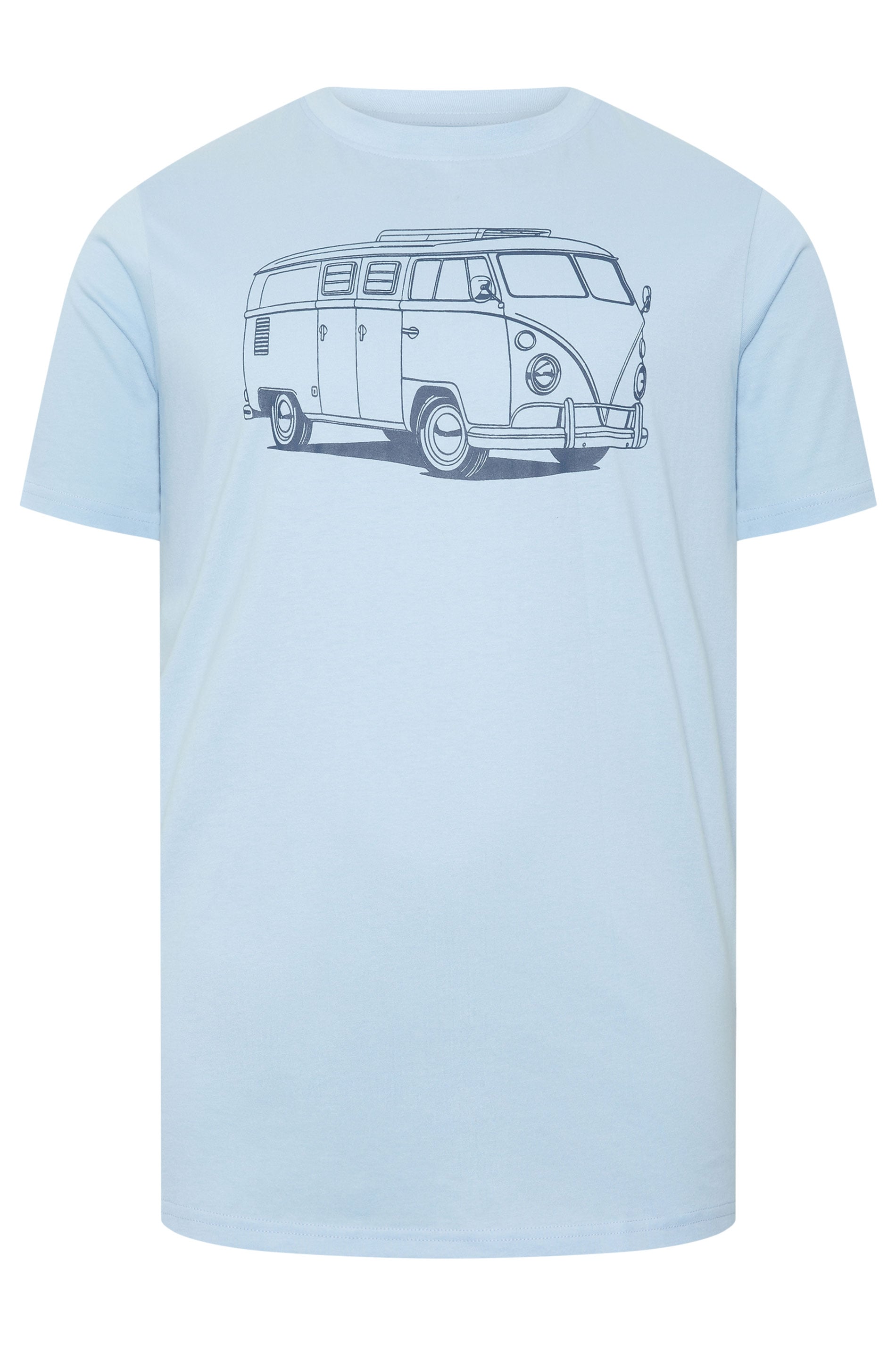 BadRhino Big & Tall Blue Extra Long Campervan Graphic T-Shirt | BadRhino 5