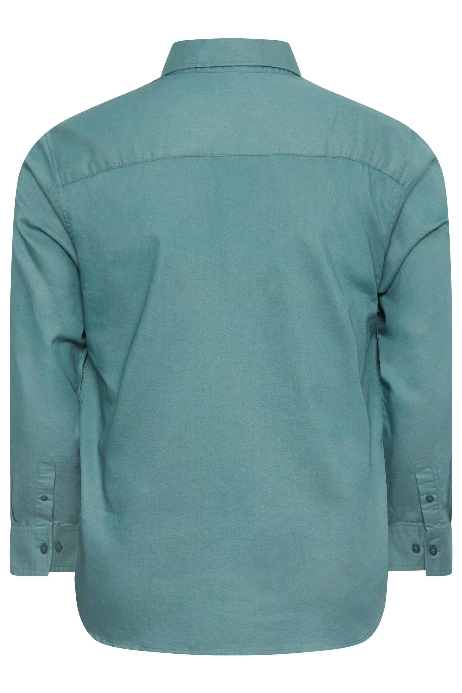 BadRhino Big & Tall Blue Long Sleeve Oxford Shirt | BadRhino 5