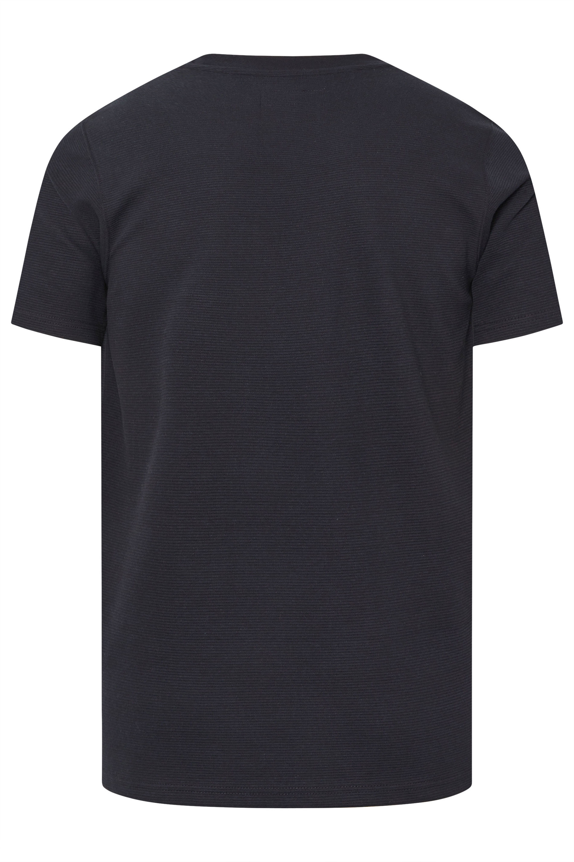 BadRhino Big & Tall Navy Blue Ottoman Textured T-Shirt | BadRhino 6