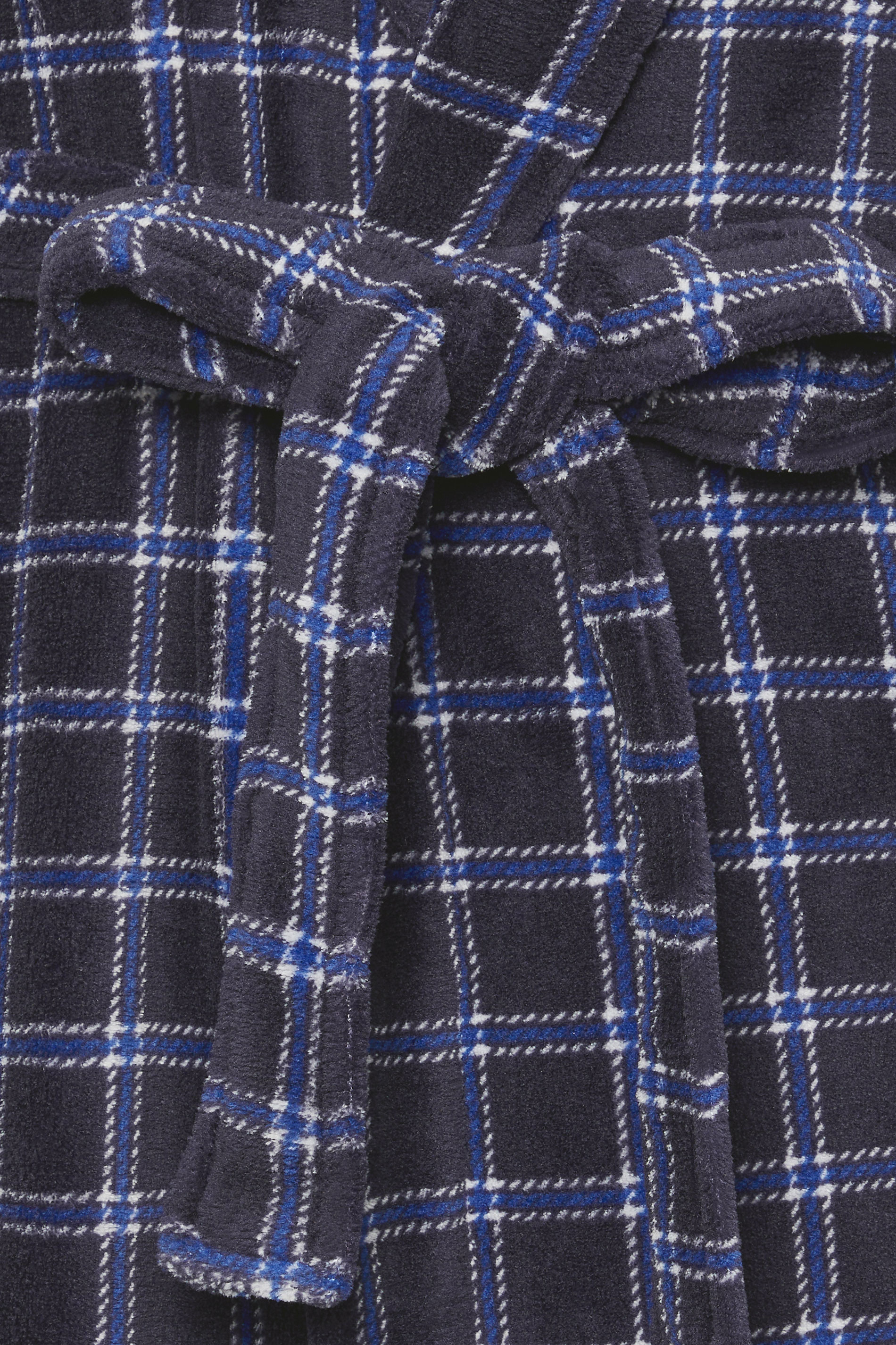 BadRhino Big & Tall Blue Check Print Dressing Gown | BadRhino 4