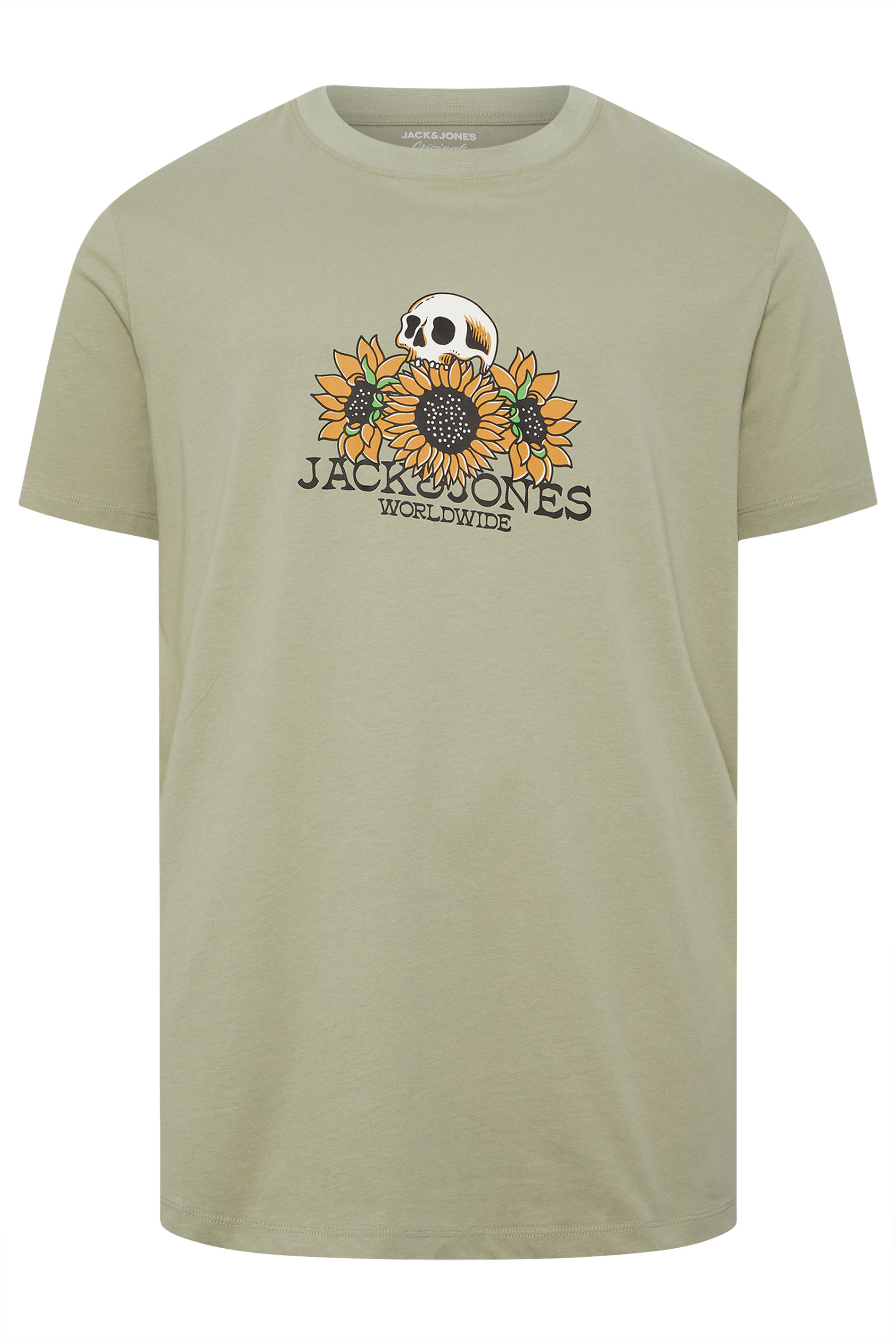 JACK & JONES Big & Tall Seagrass Green Graphic T-Shirt | BadRhino 2