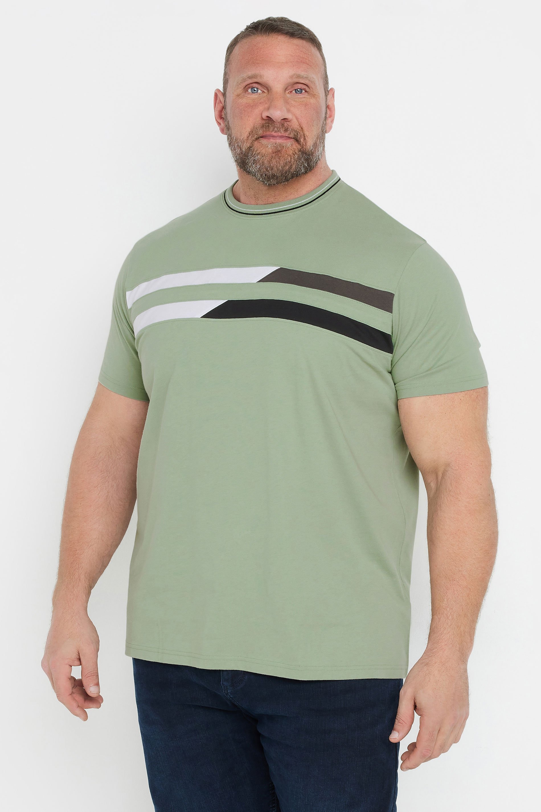 BadRhino Big & Tall Green Cut & Sew T-Shirt | BadRhino 2