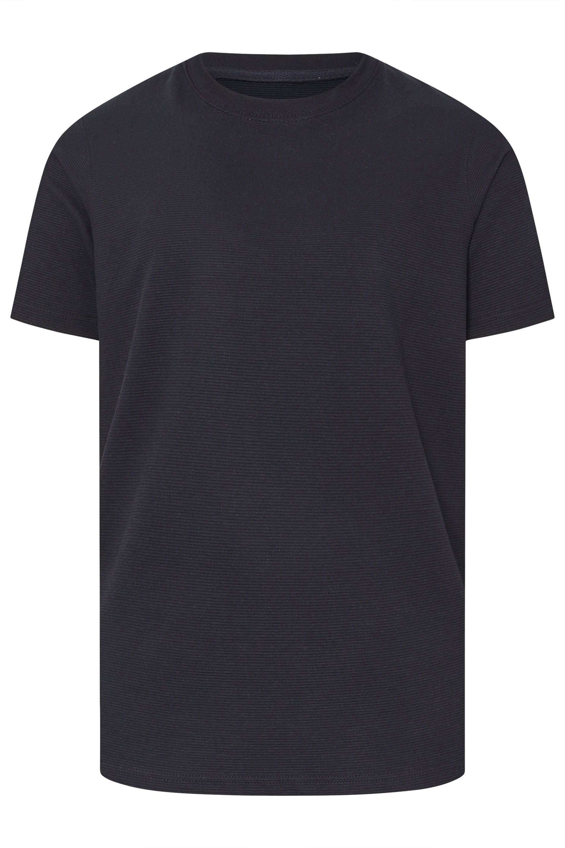 BadRhino Big & Tall Navy Blue Ottoman Textured T-Shirt | BadRhino 5