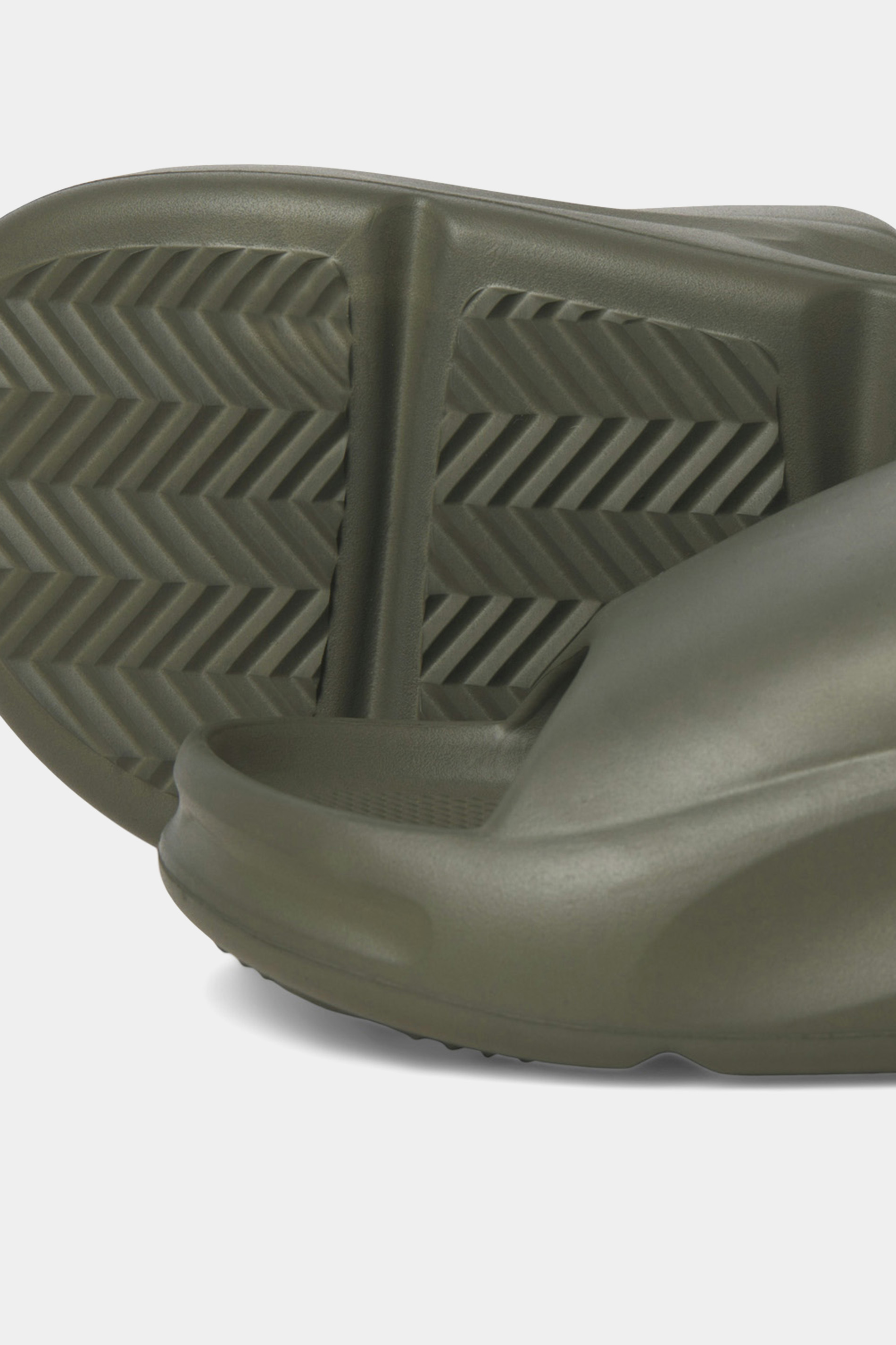 JACK & JONES Olive Green Moulded Sliders | BadRhino 5