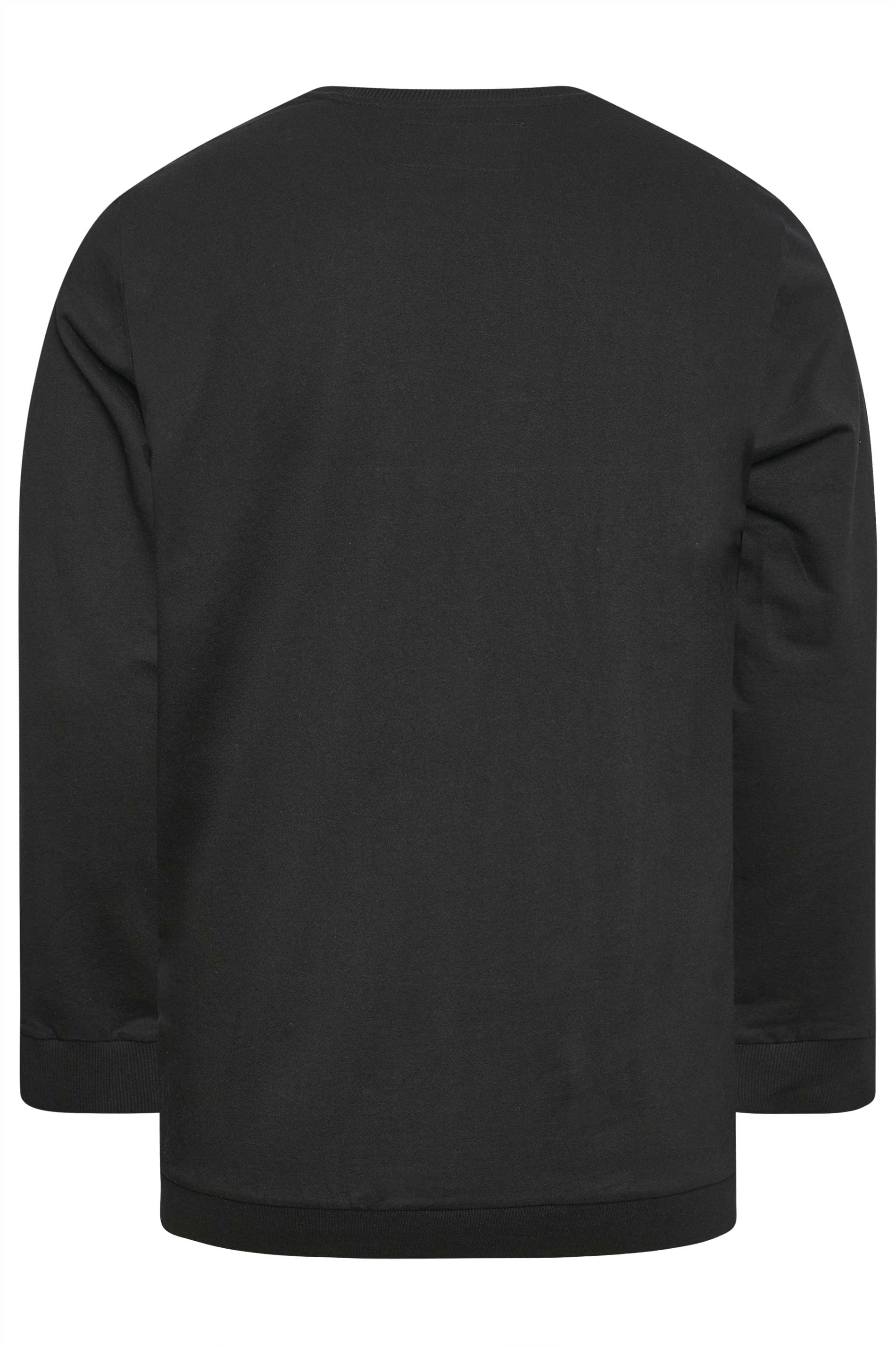 BadRhino Big & Tall Black Skull Print Sweatshirt | BadRhino 3