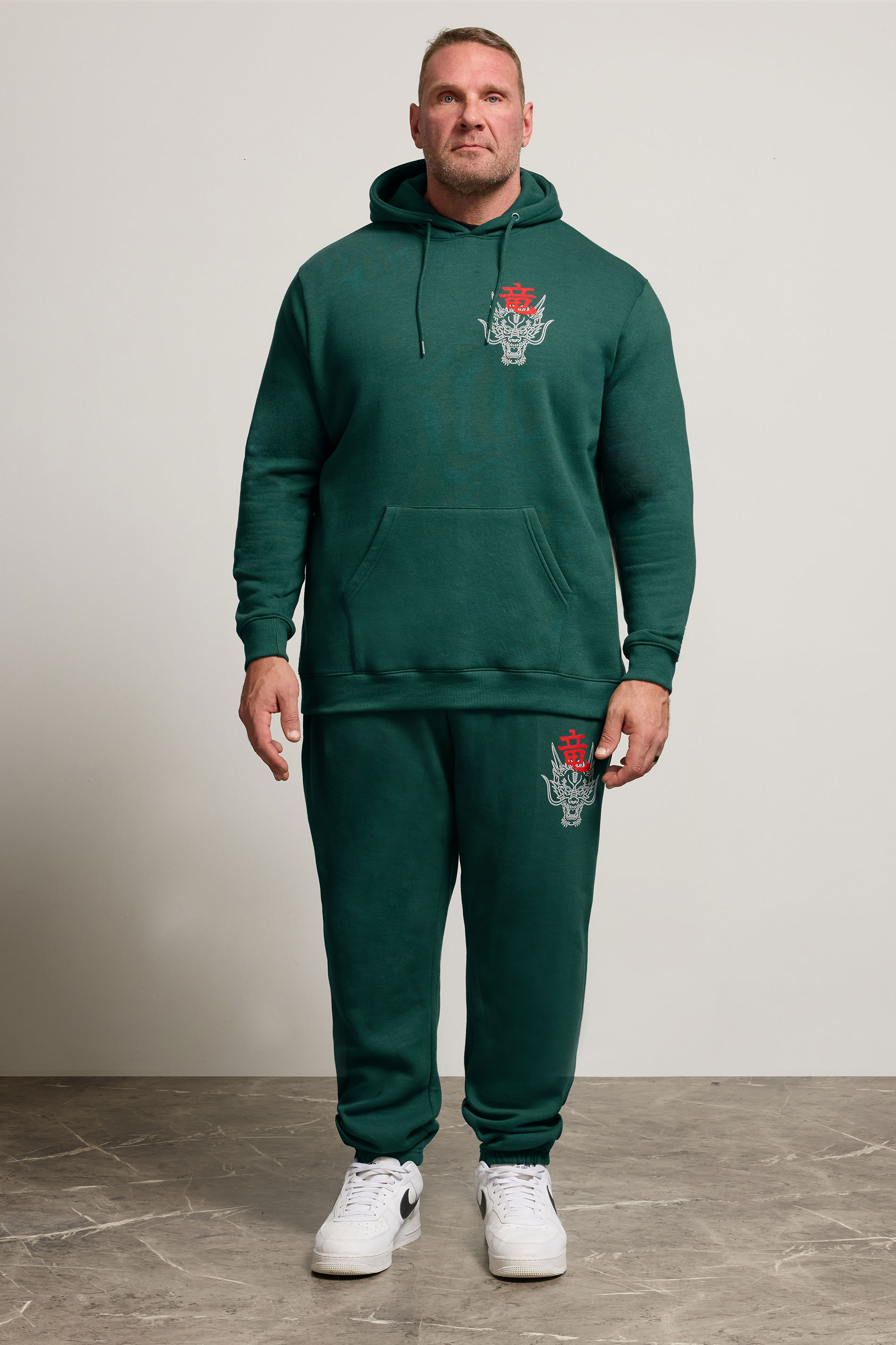 BadRhino Big & Tall Green Dragon Graphic Joggers | BadRhino 2