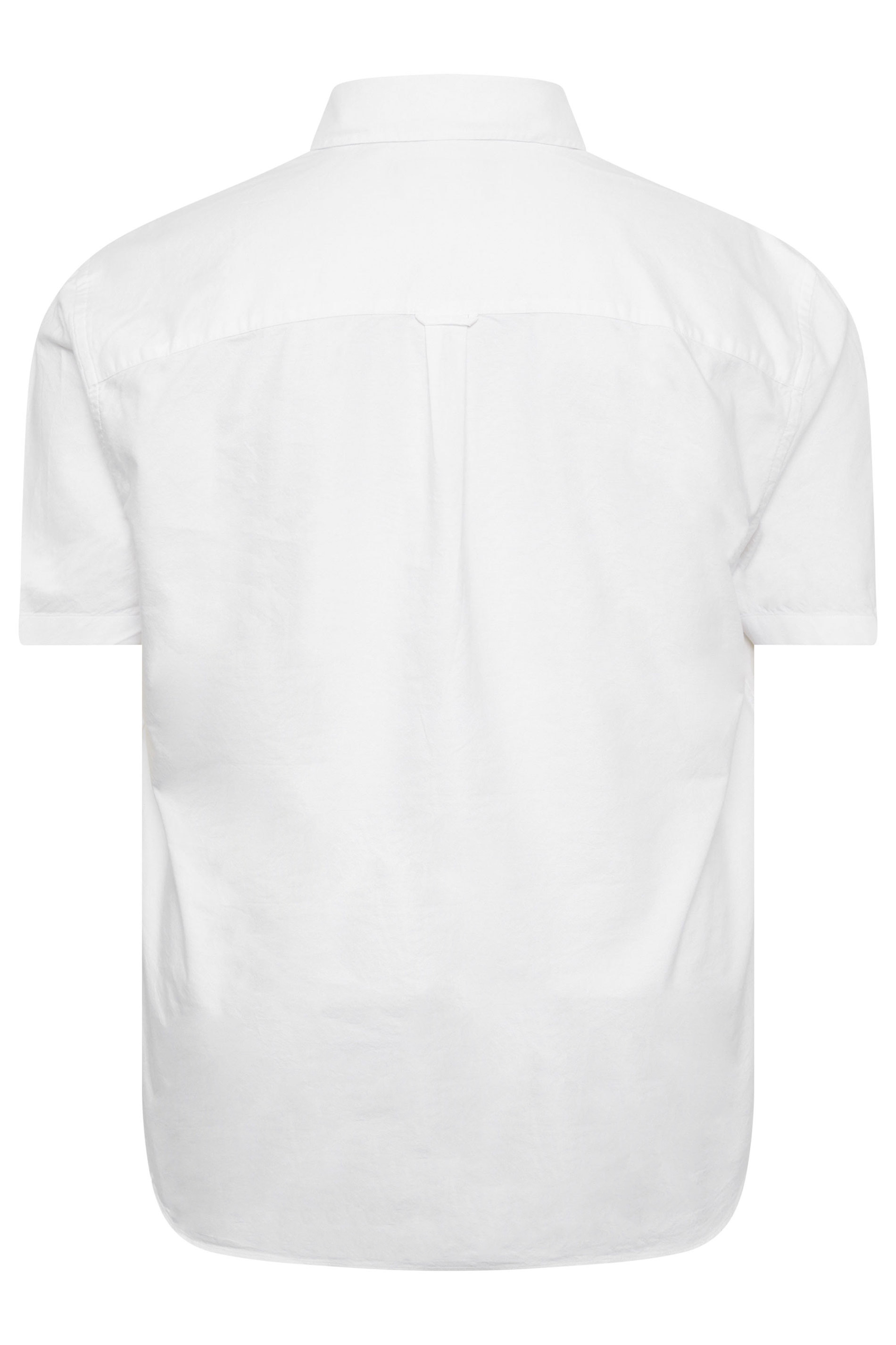 LYLE & SCOTT Big & Tall White Short Sleeve Oxford Shirt | BadRhino 3