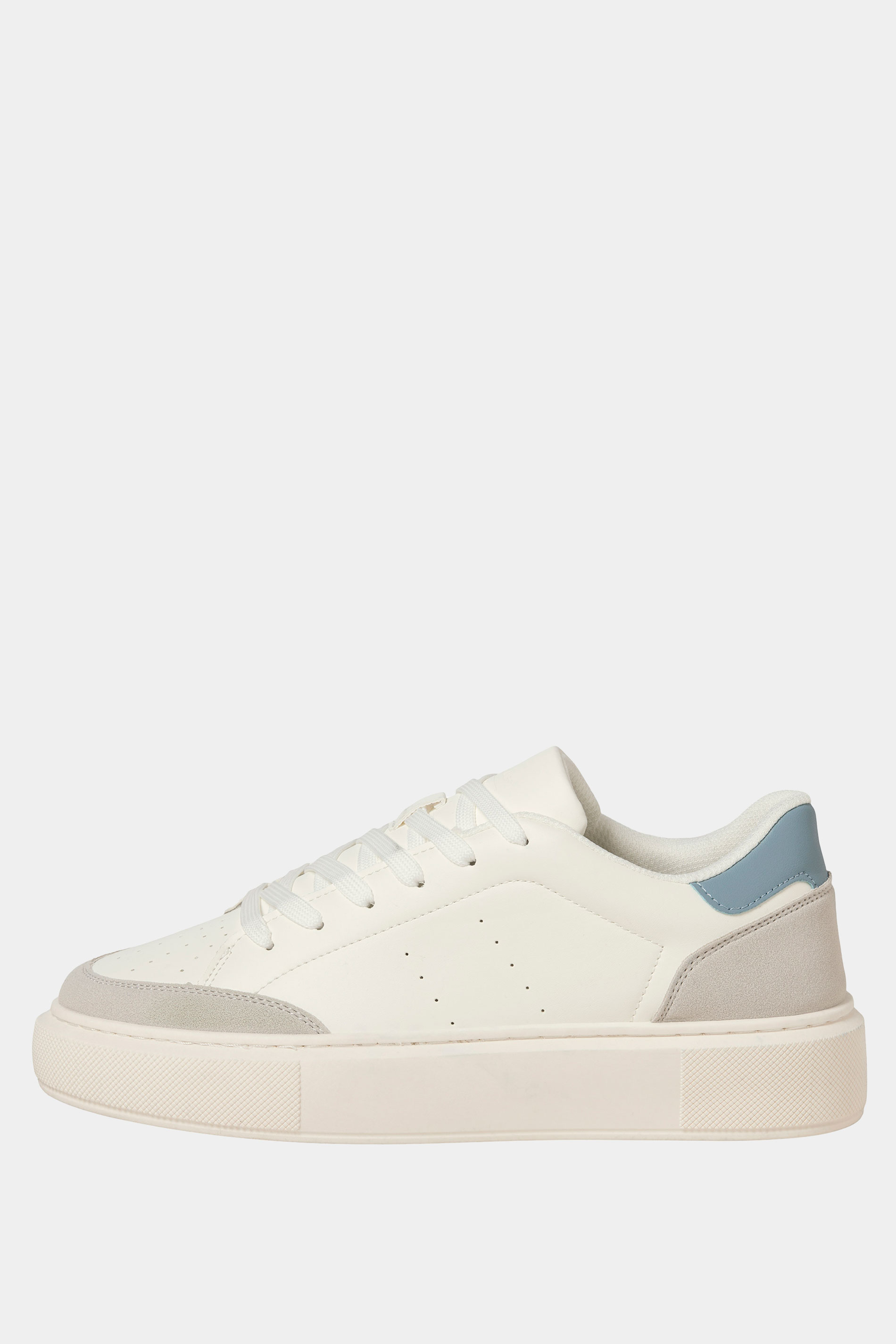 JACK & JONES White & Blue Court PU Trainer | BadRhino 3