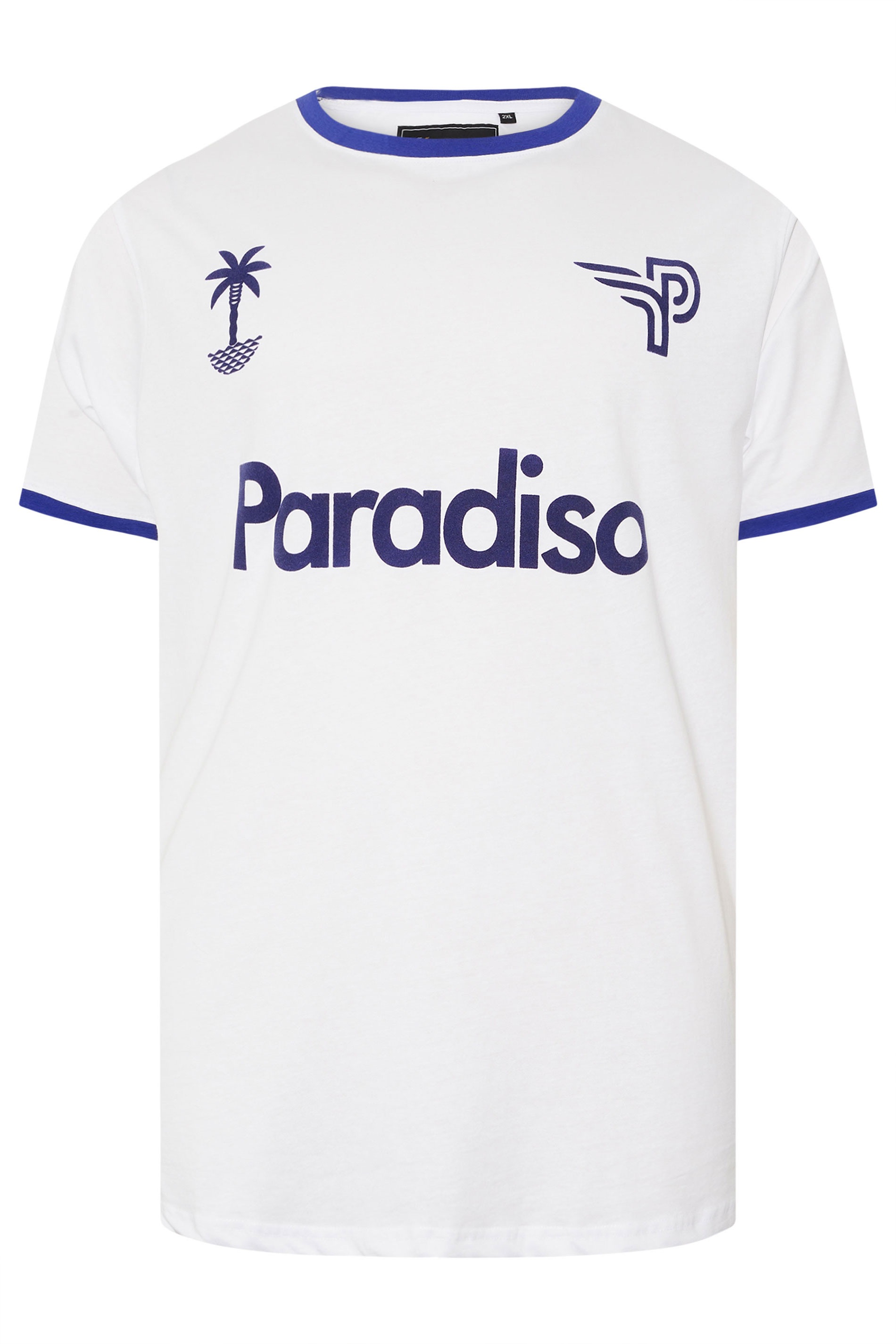 KAM Big & Tall White 'Paradiso' T-Shirt | BadRhino 2