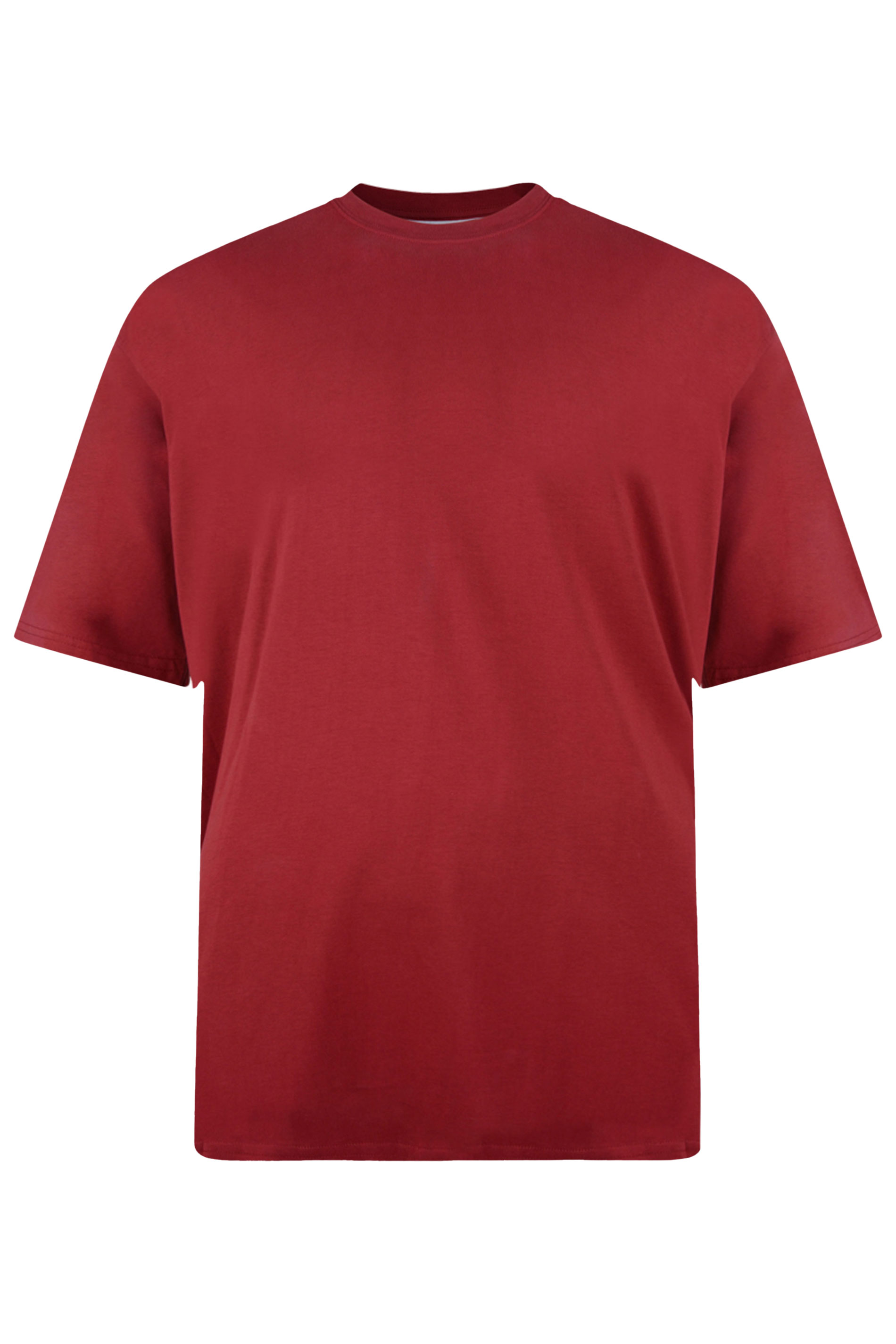 KAM Big & Tall Red Plain T-Shirt | BadRhino 2