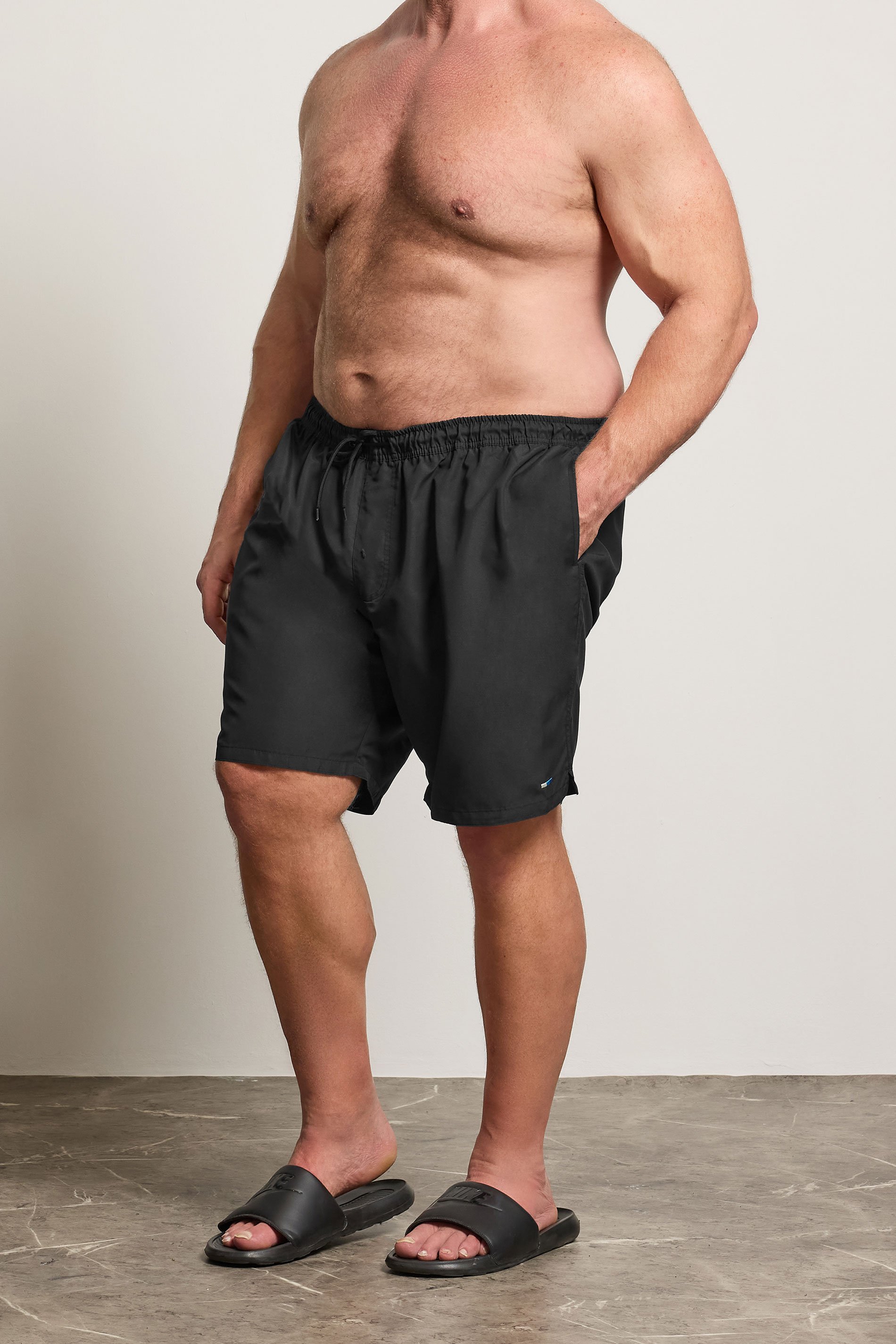 BadRhino Big & Tall Black Swim Shorts | BadRhino  1
