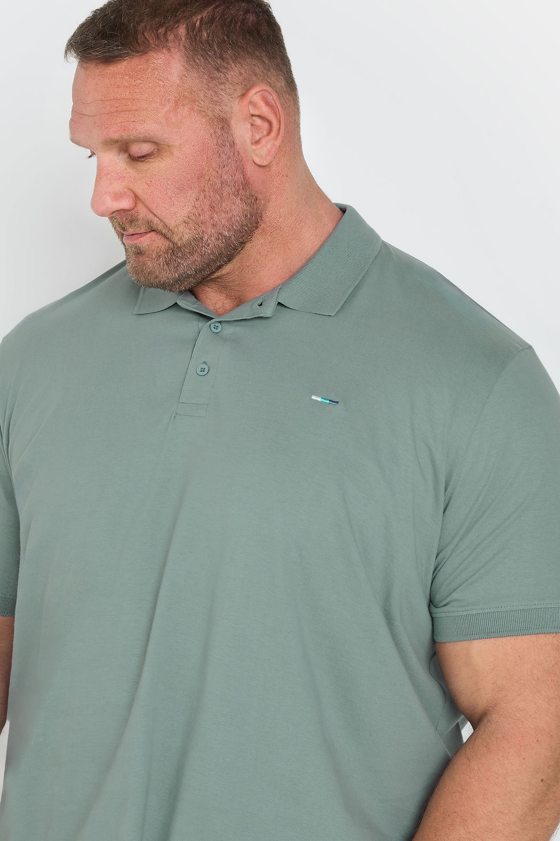 BadRhino Big & Tall 5 PACK Green & Blue JerseyPolo Shirts | BadRhino 5
