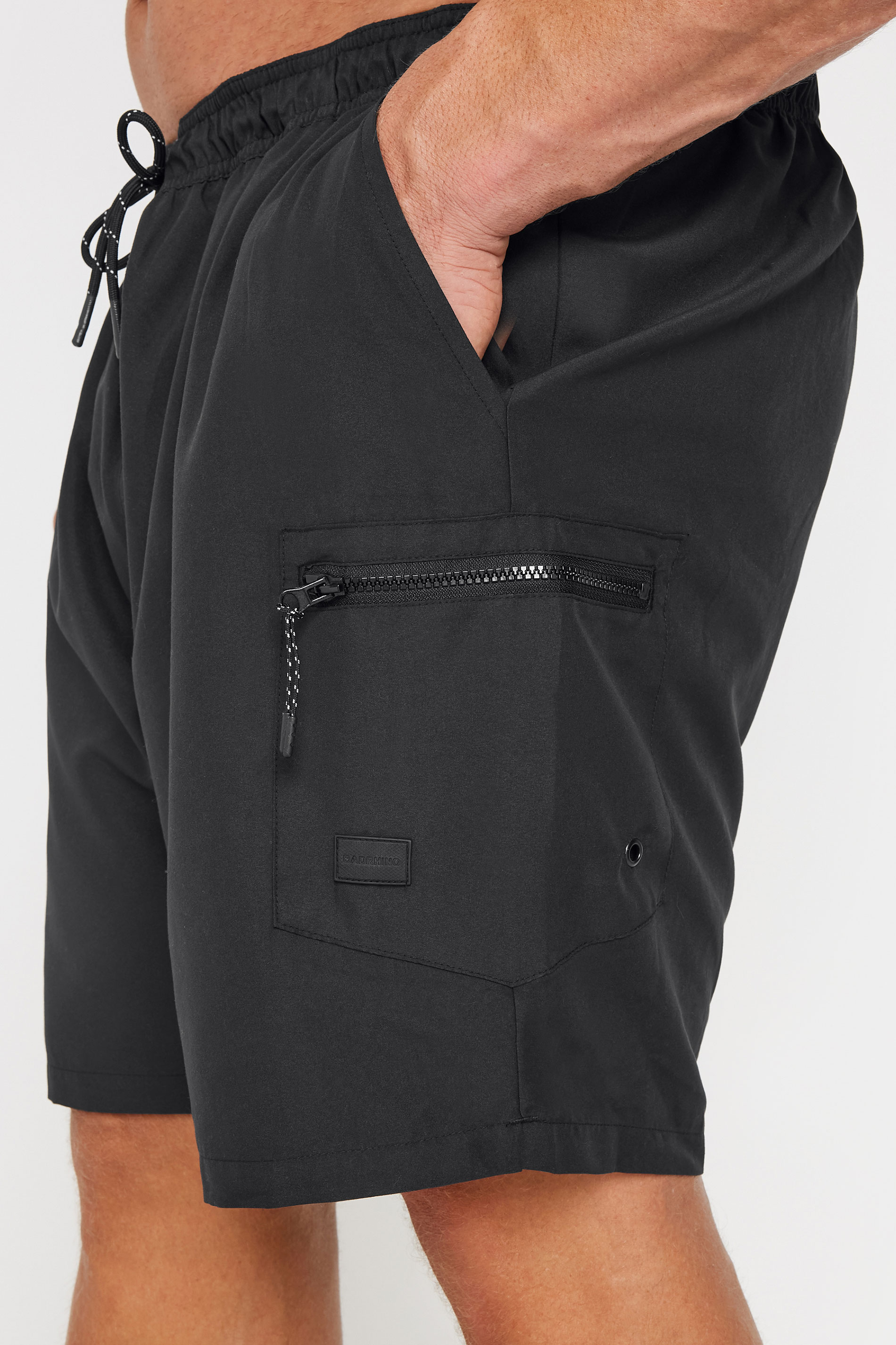 BadRhino Big & Tall Black Cargo Swim Shorts | BadRhino 4