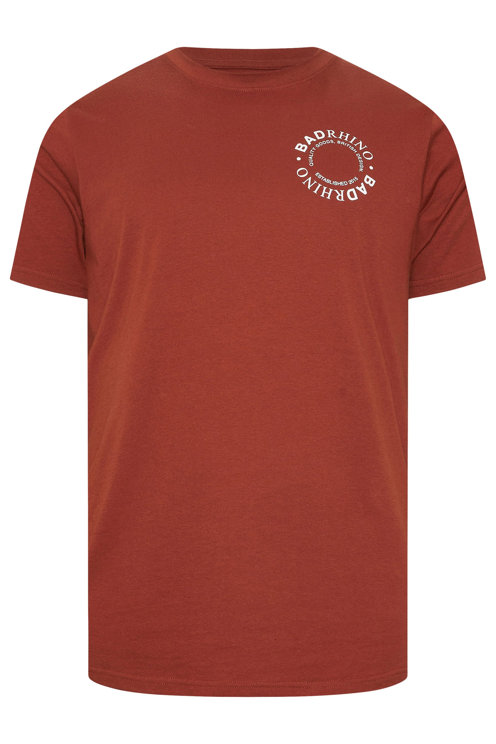 BadRhino Big & Tall Burnt Red Circle Logo T-Shirt | BadRhino 6