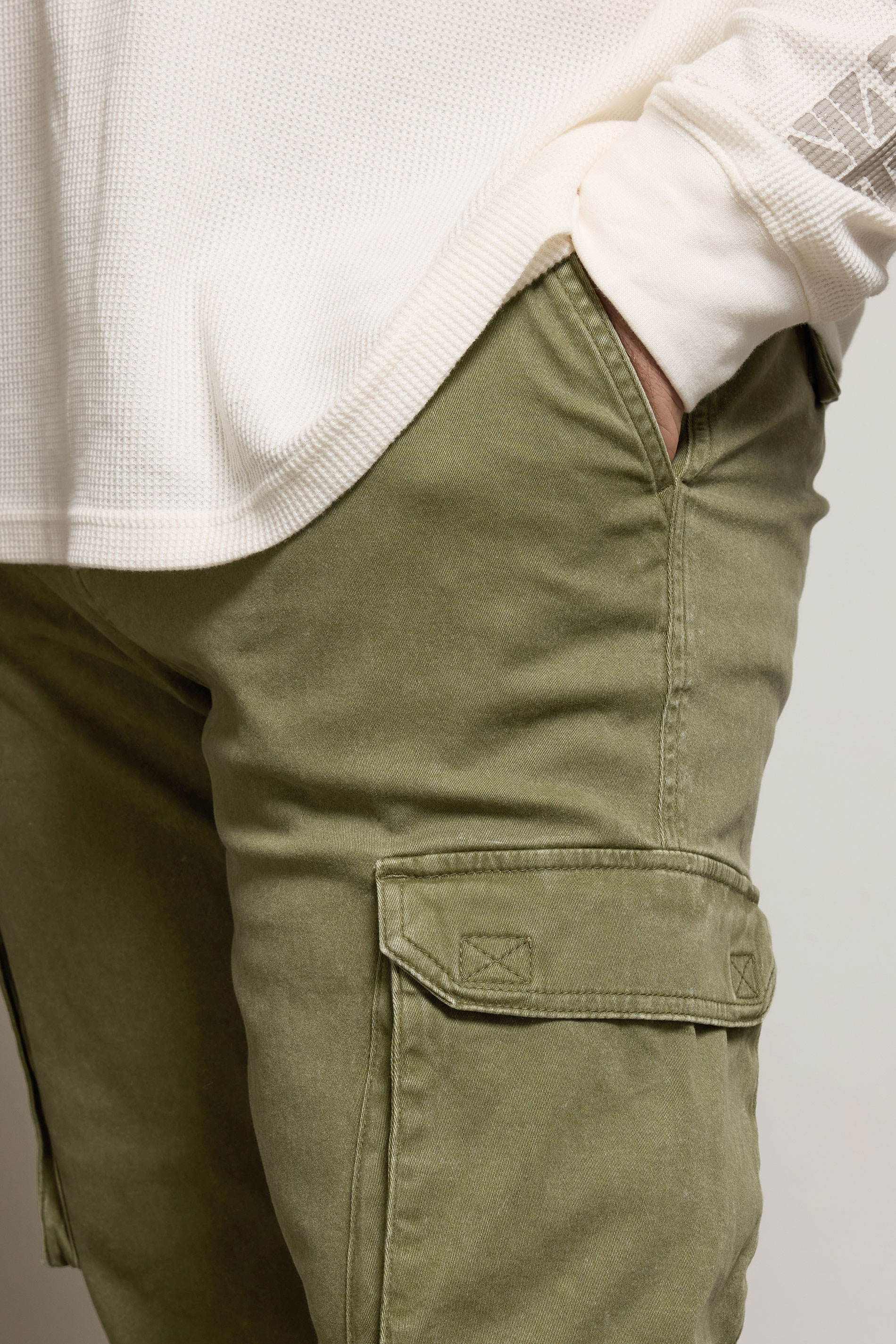BadRhino Big & Tall Olive Green Cargo Trousers | BadRhino 4