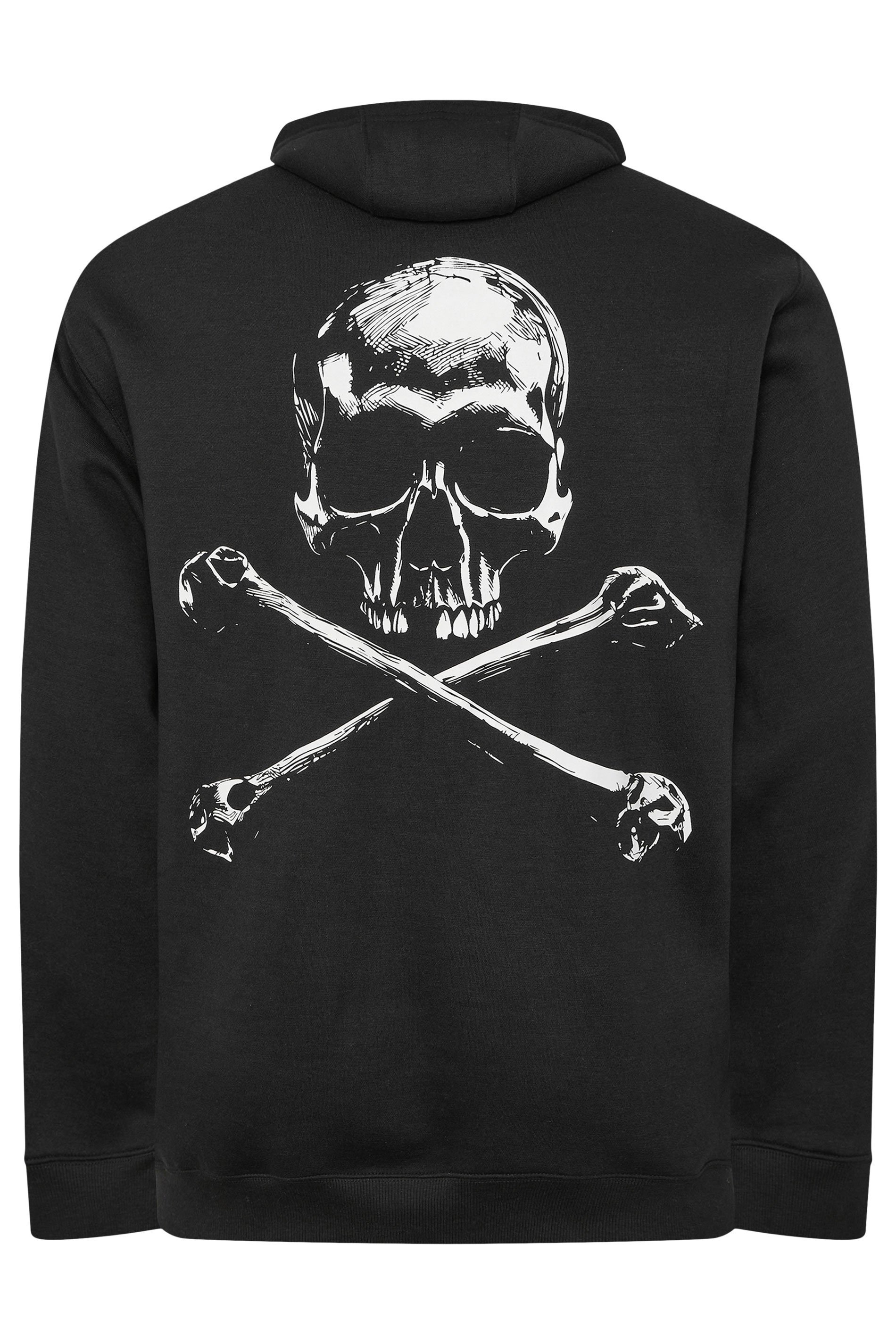 BadRhino Big & Tall Black Skull Graphic Hoodie | BadRhino 7