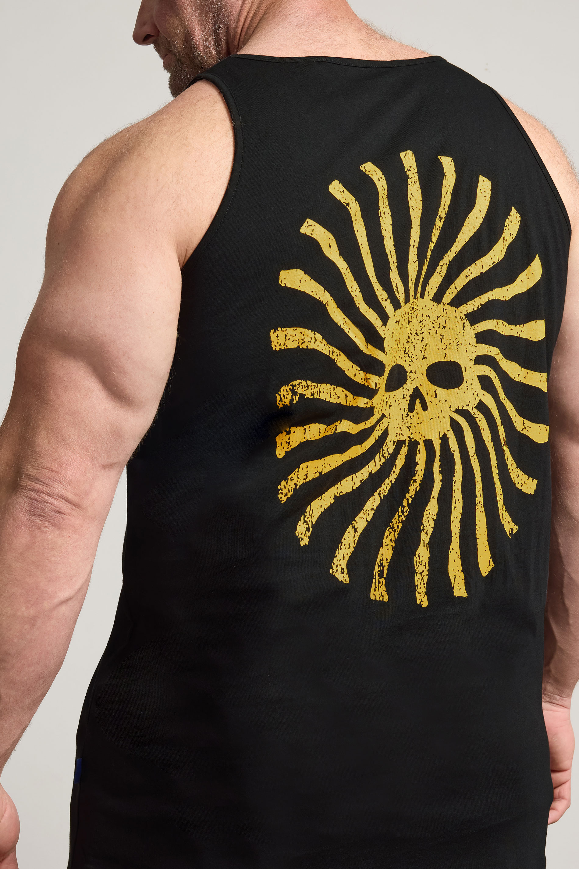 BadRhino Black Extra Long Chasing Sun Muscle Vest | BadRhino 4