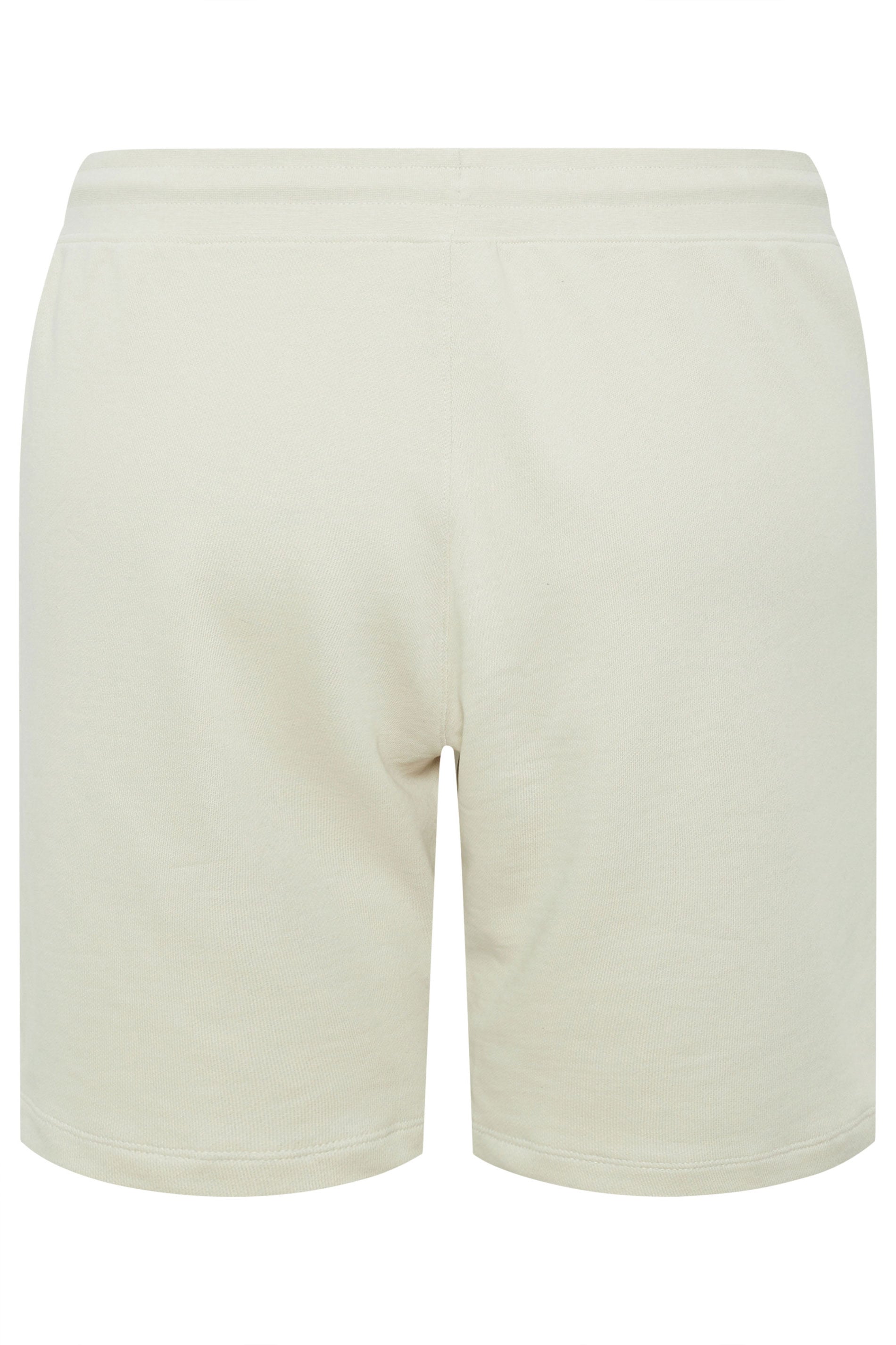 JACK & JONES Big & Tall Moonbeam White Logo Jogger Sweat Shorts | BadRhino 4