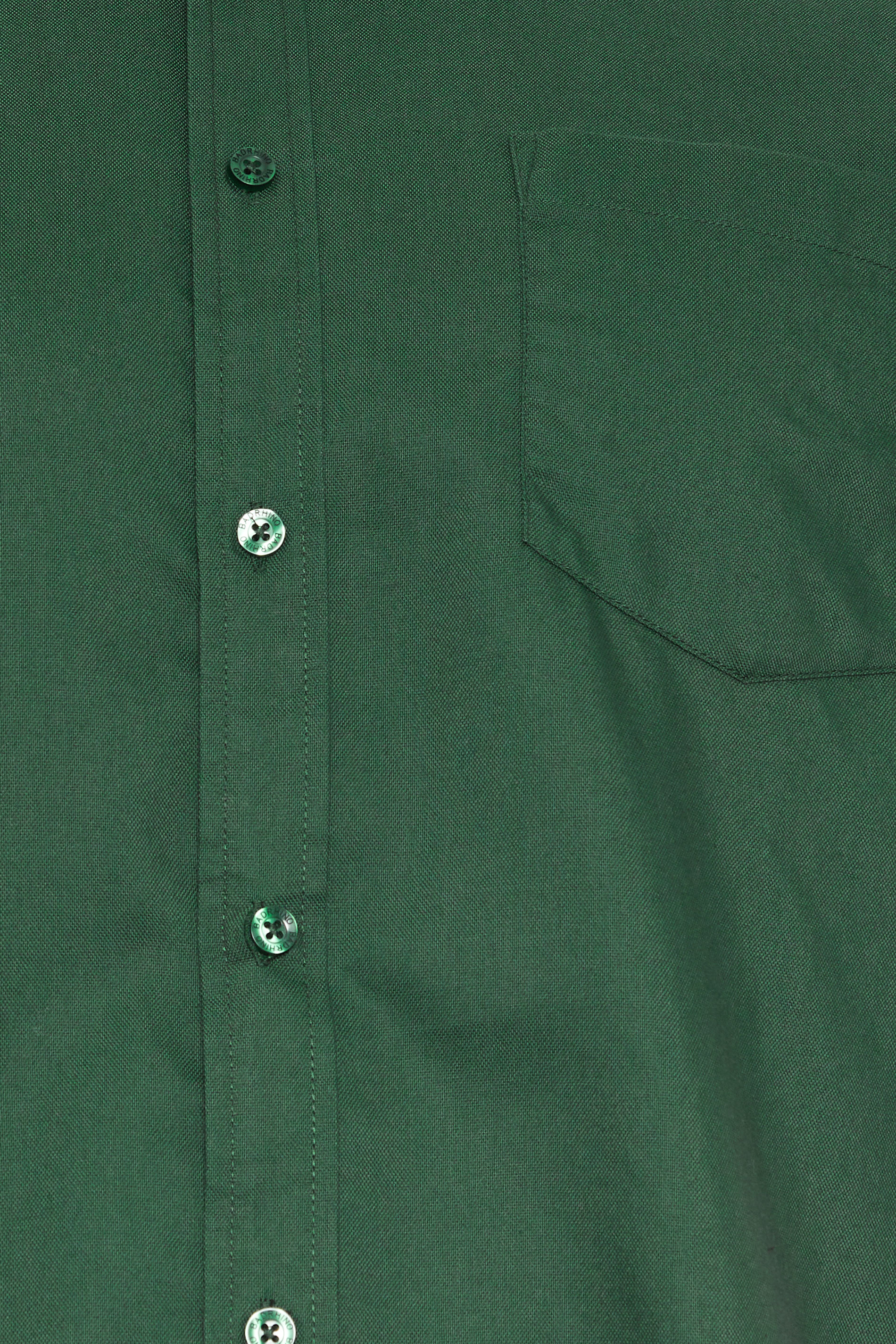 BadRhino Big & Tall Dark Green Short Sleeve Oxford Shirt | BadRhino 5