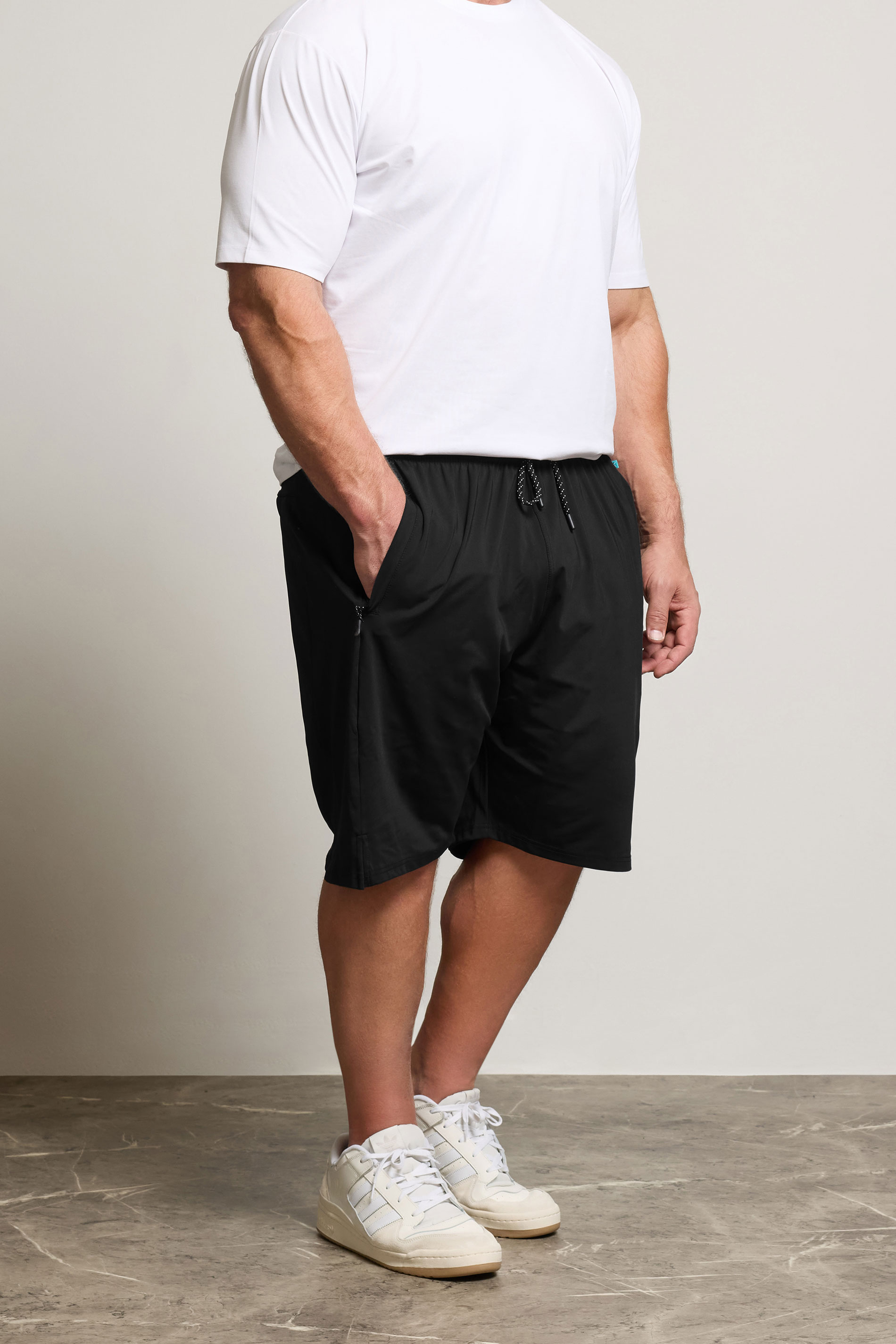 KAM Big & Tall Black Performance Shorts | BadRhino 1