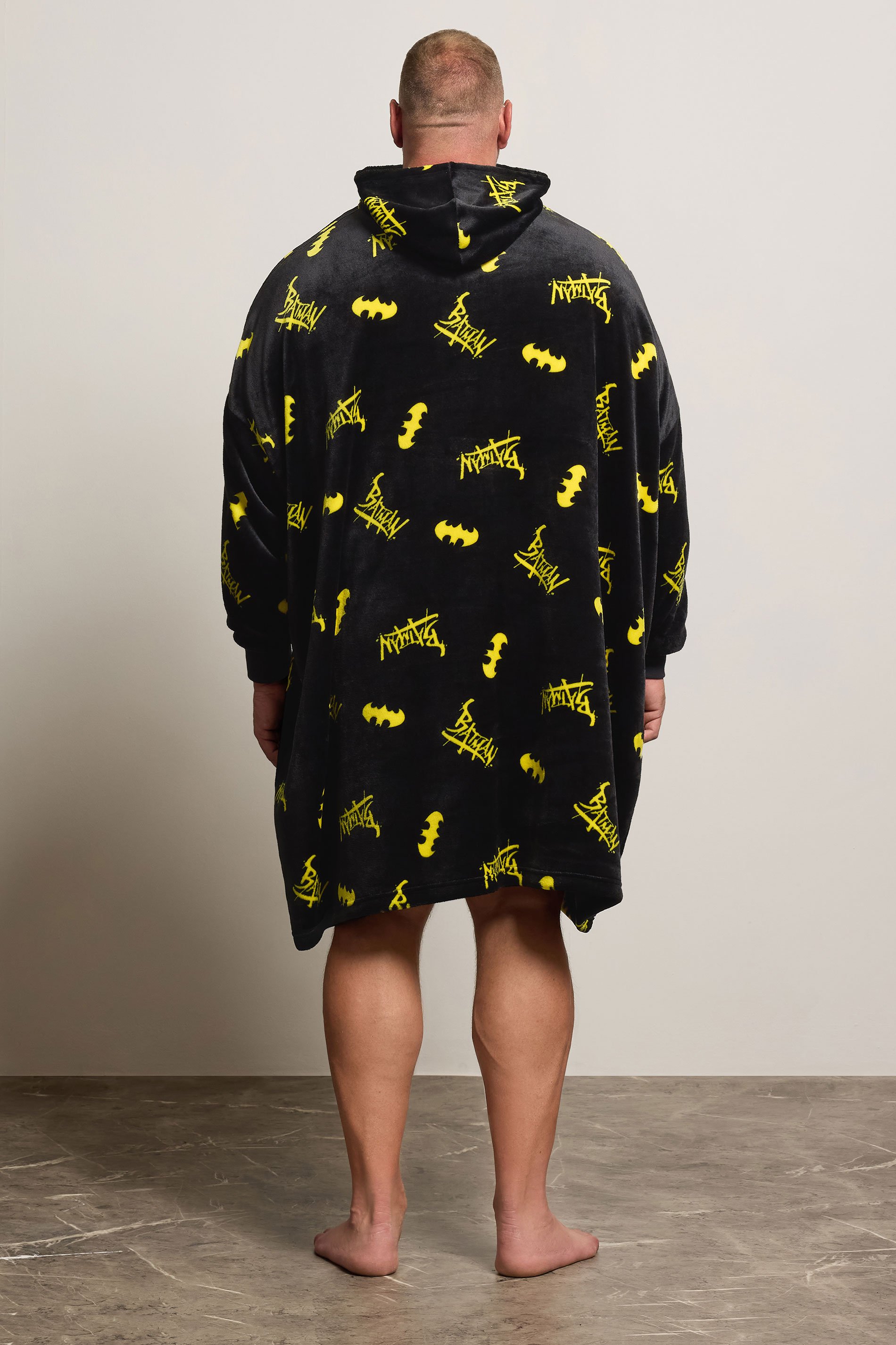 BadRhino Big & Tall Black Batman Blanket Hoodie | BadRhino 4